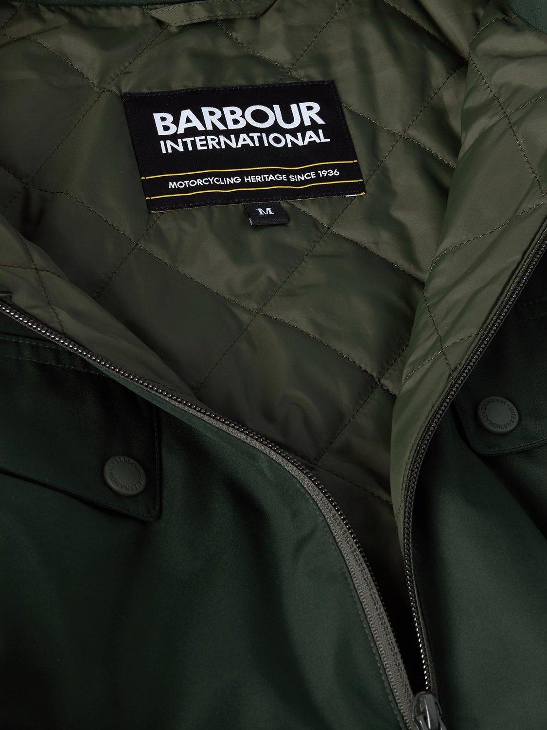 Product image 4 of 6, which shows Barbour International Alver Showerproof Jacket, Sage, M