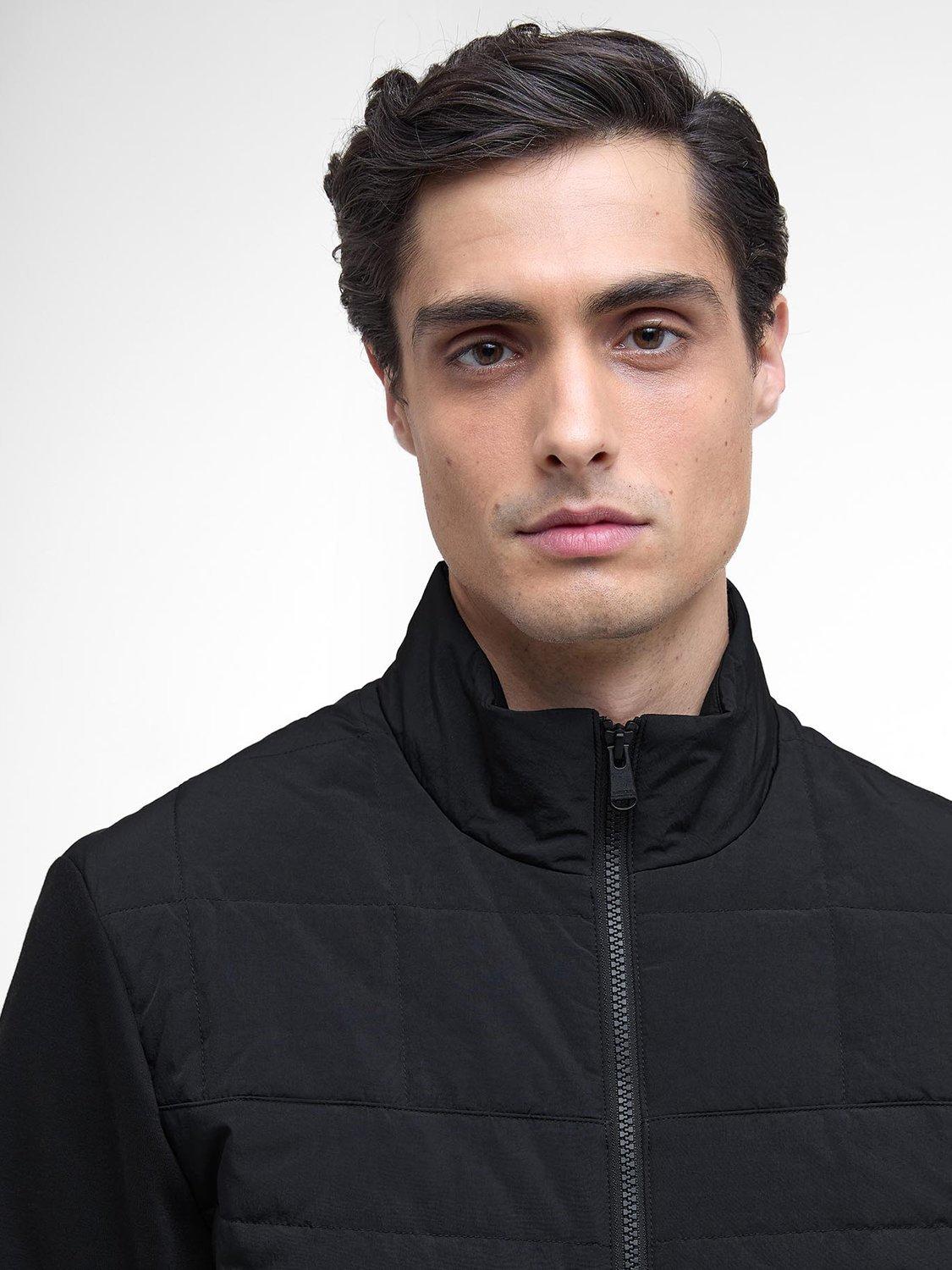 Product image 5 of 8, which shows Barbour International Collins Baffle Quilted Sweat, Black, M