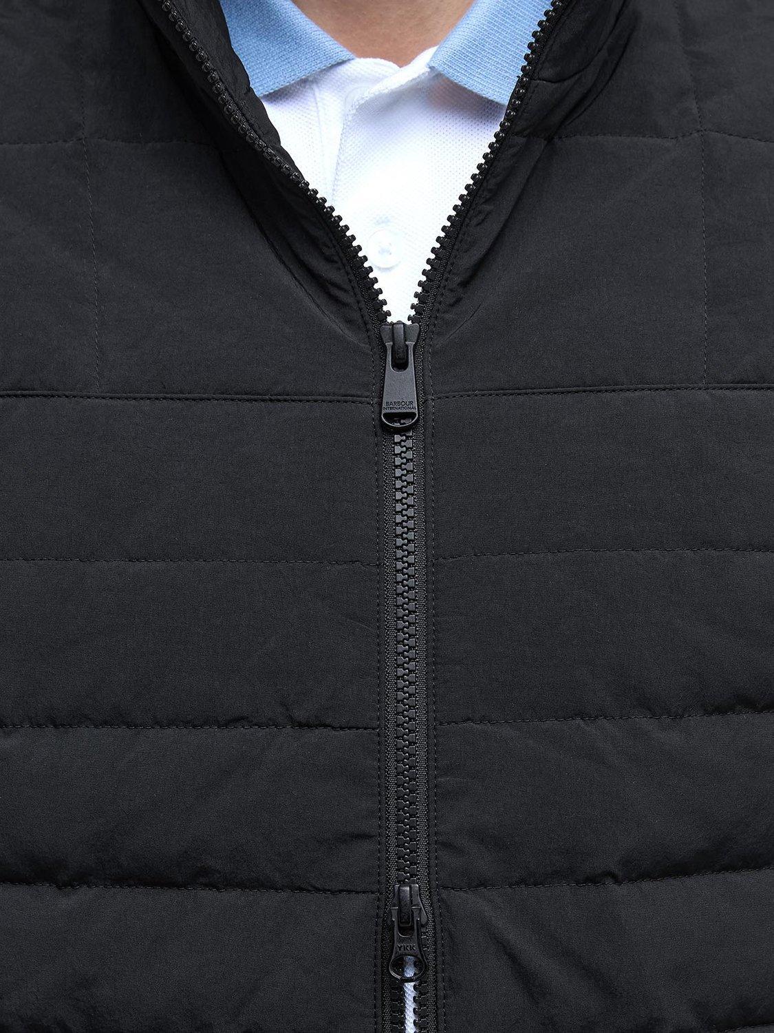 Product image 6 of 8, which shows Barbour International Collins Baffle Quilted Sweat, Black, M