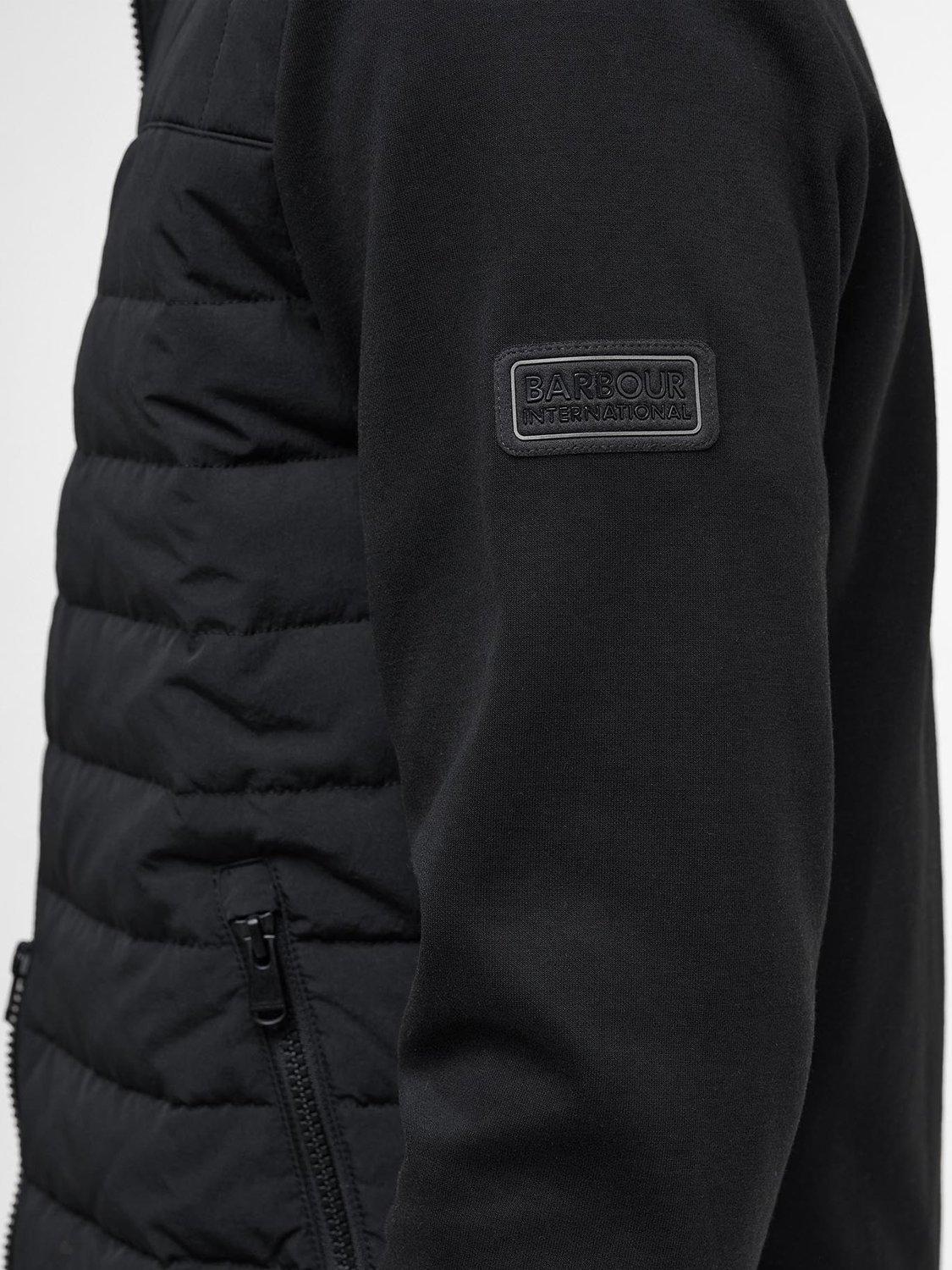 Product image 7 of 8, which shows Barbour International Collins Baffle Quilted Sweat, Black, M