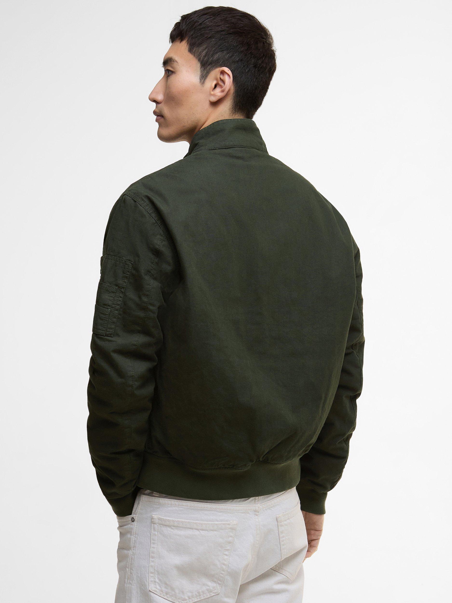 Product image 2 of 10, which shows Barbour International Denton Bomber Jacket, Sage, S
