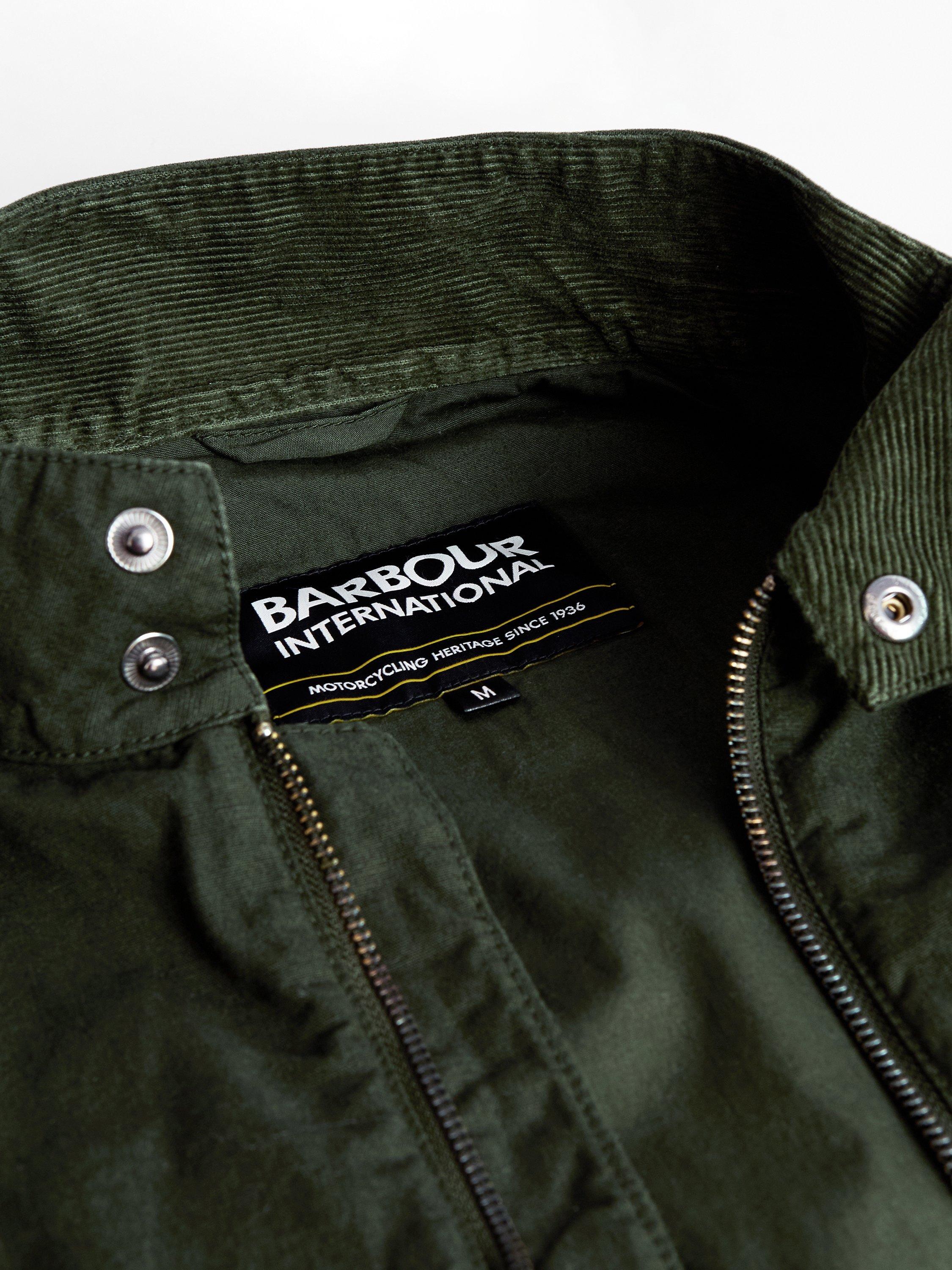 Product image 6 of 10, which shows Barbour International Denton Bomber Jacket, Sage, S