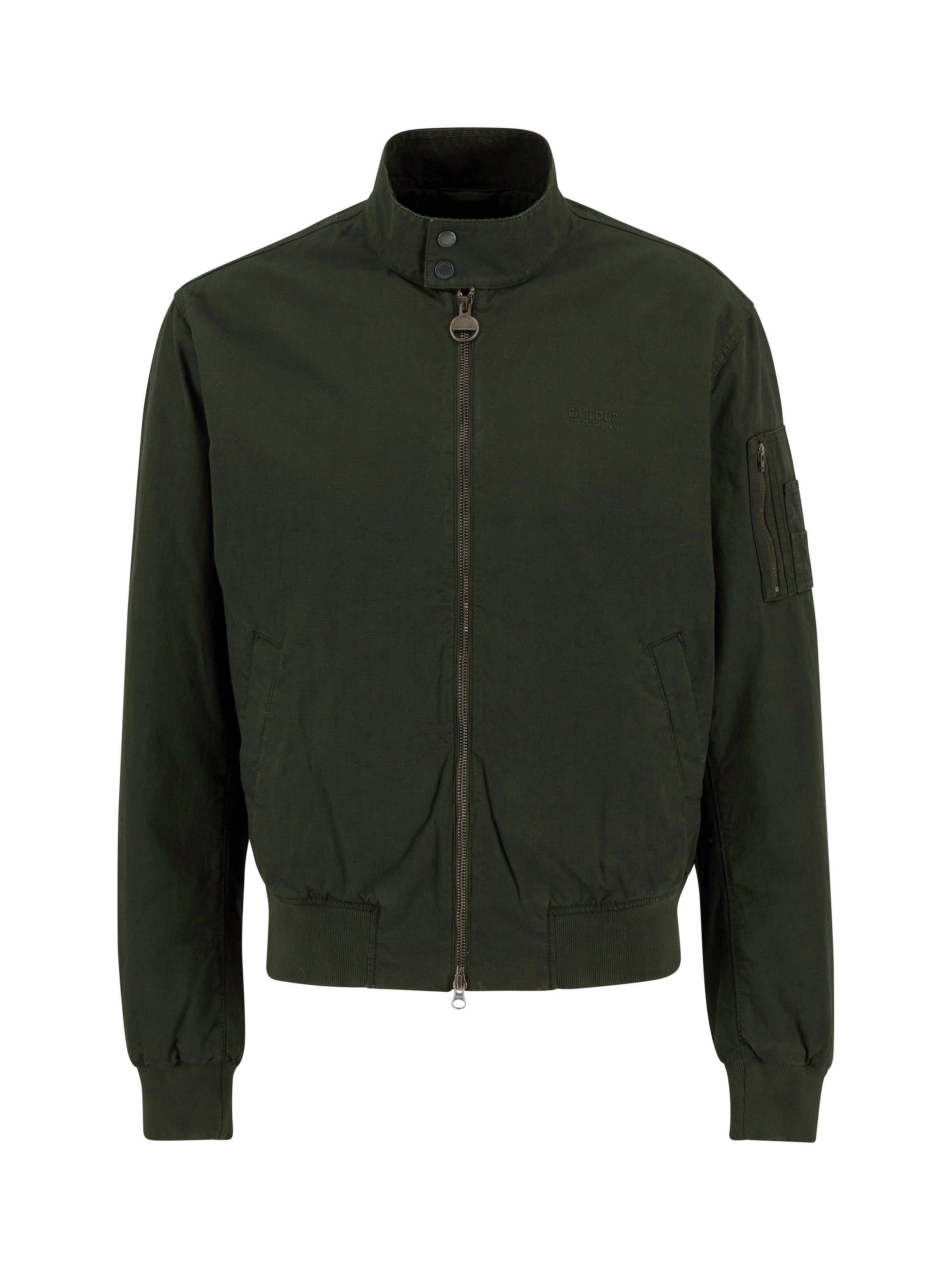 Product image 8 of 10, which shows Barbour International Denton Bomber Jacket, Sage, S