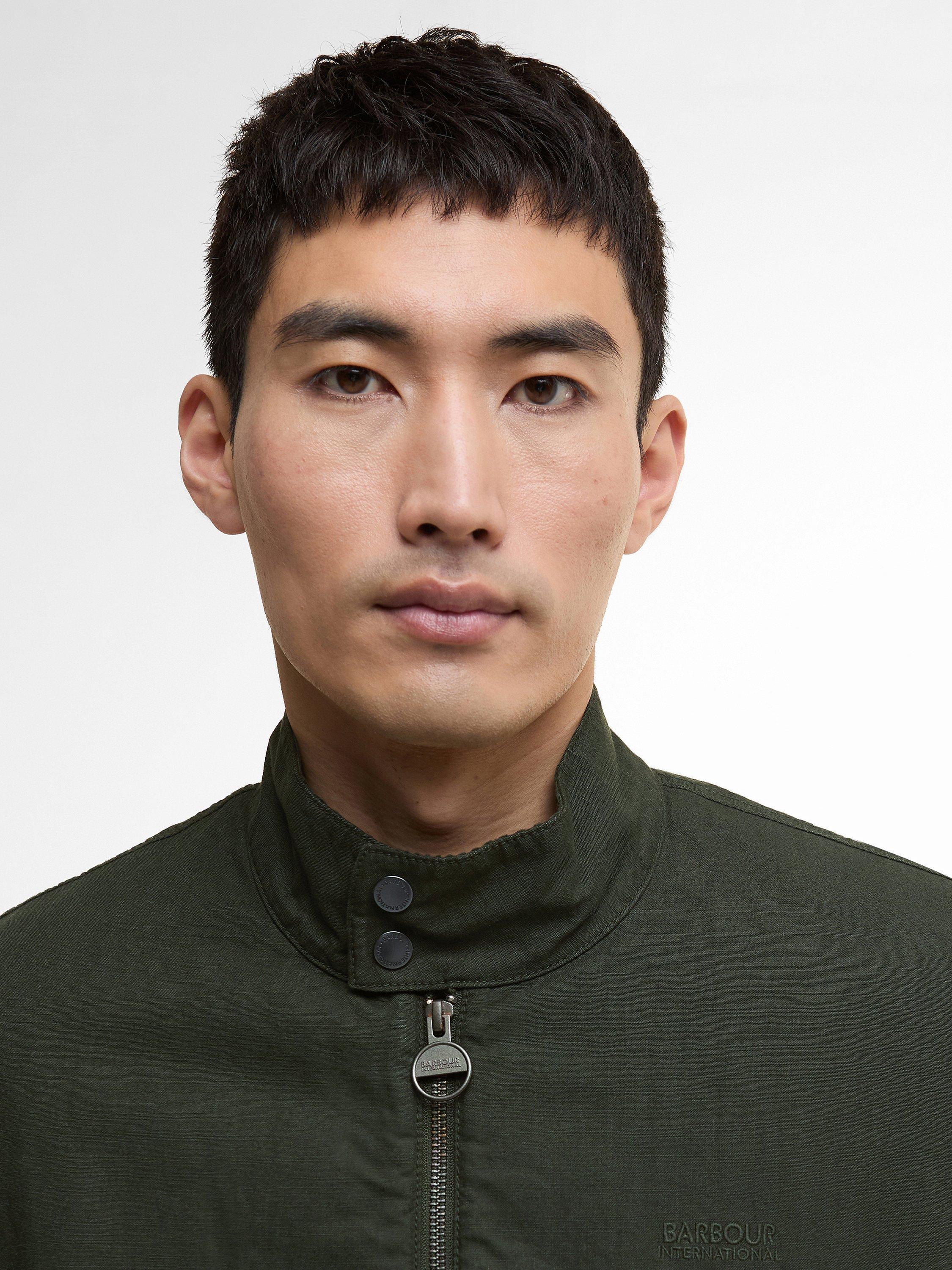 Product image 9 of 10, which shows Barbour International Denton Bomber Jacket, Sage, S