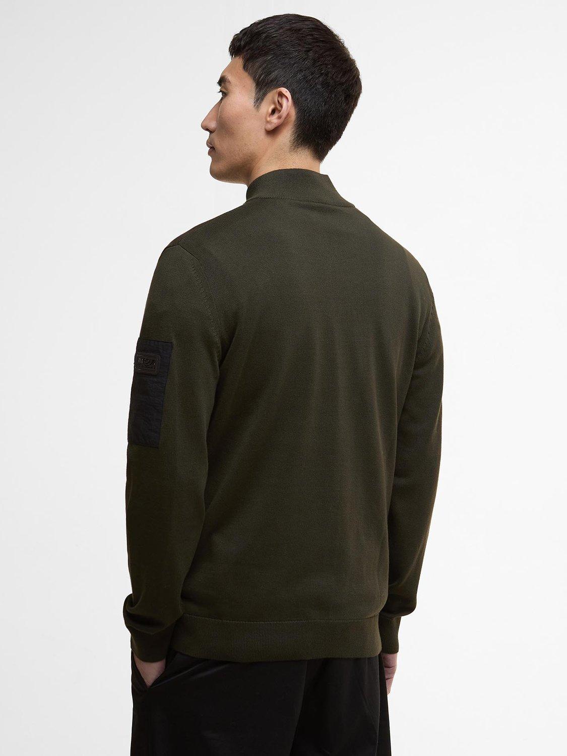 Product image 2 of 6, which shows Barbour International Blades Half-Zip Jumper, Sage, M