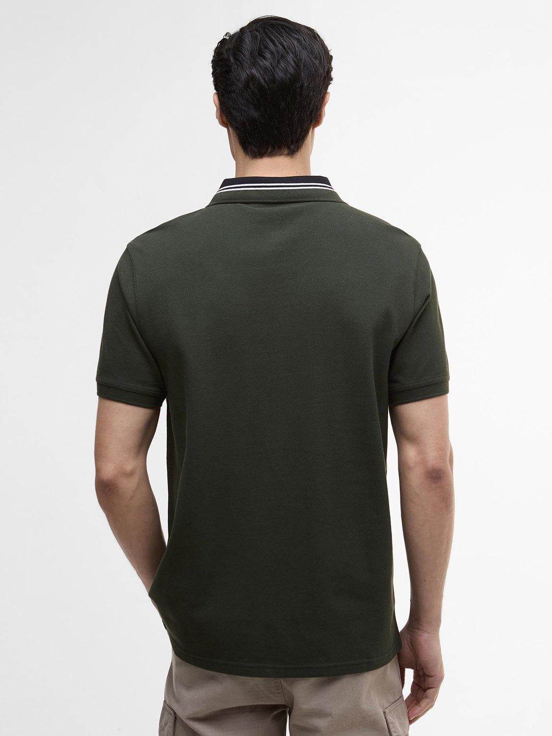 Product image 2 of 6, which shows Barbour International Bruce Tipped Polo Shirt, Sage, XXXL