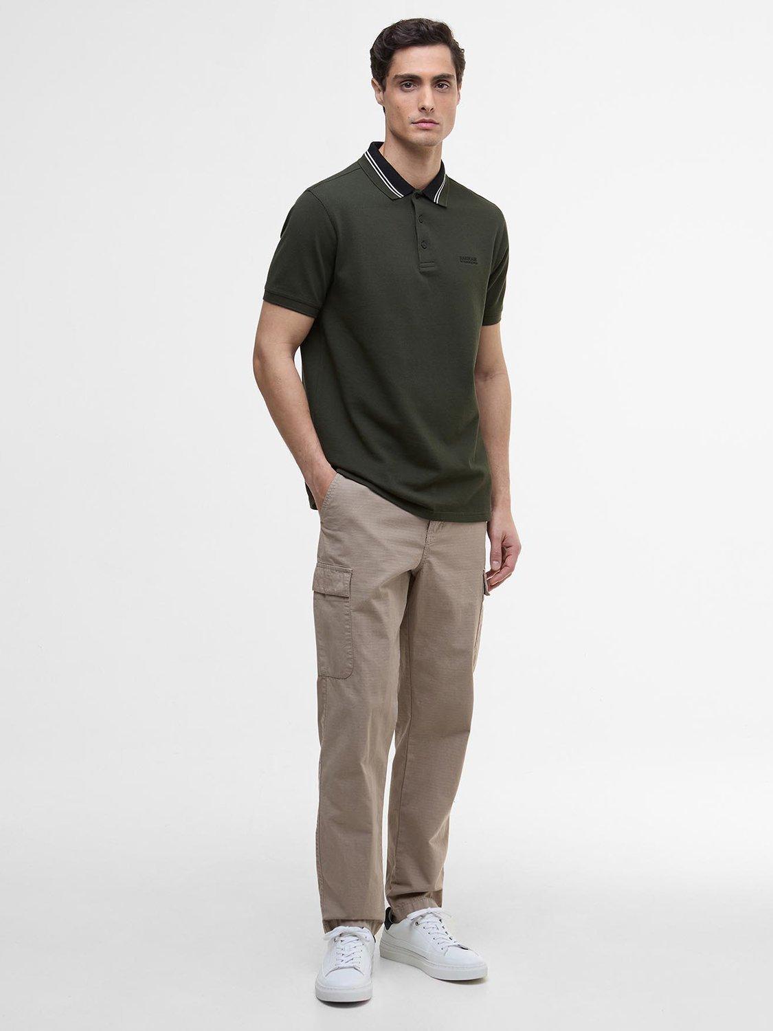 Product image 3 of 6, which shows Barbour International Bruce Tipped Polo Shirt, Sage, XXXL