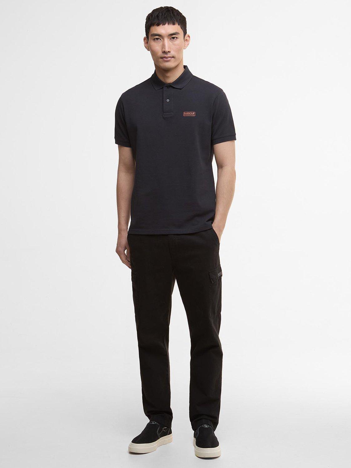 Product image 3 of 6, which shows Barbour International Essential Cotton Polo Shirt, Dark Navy, S
