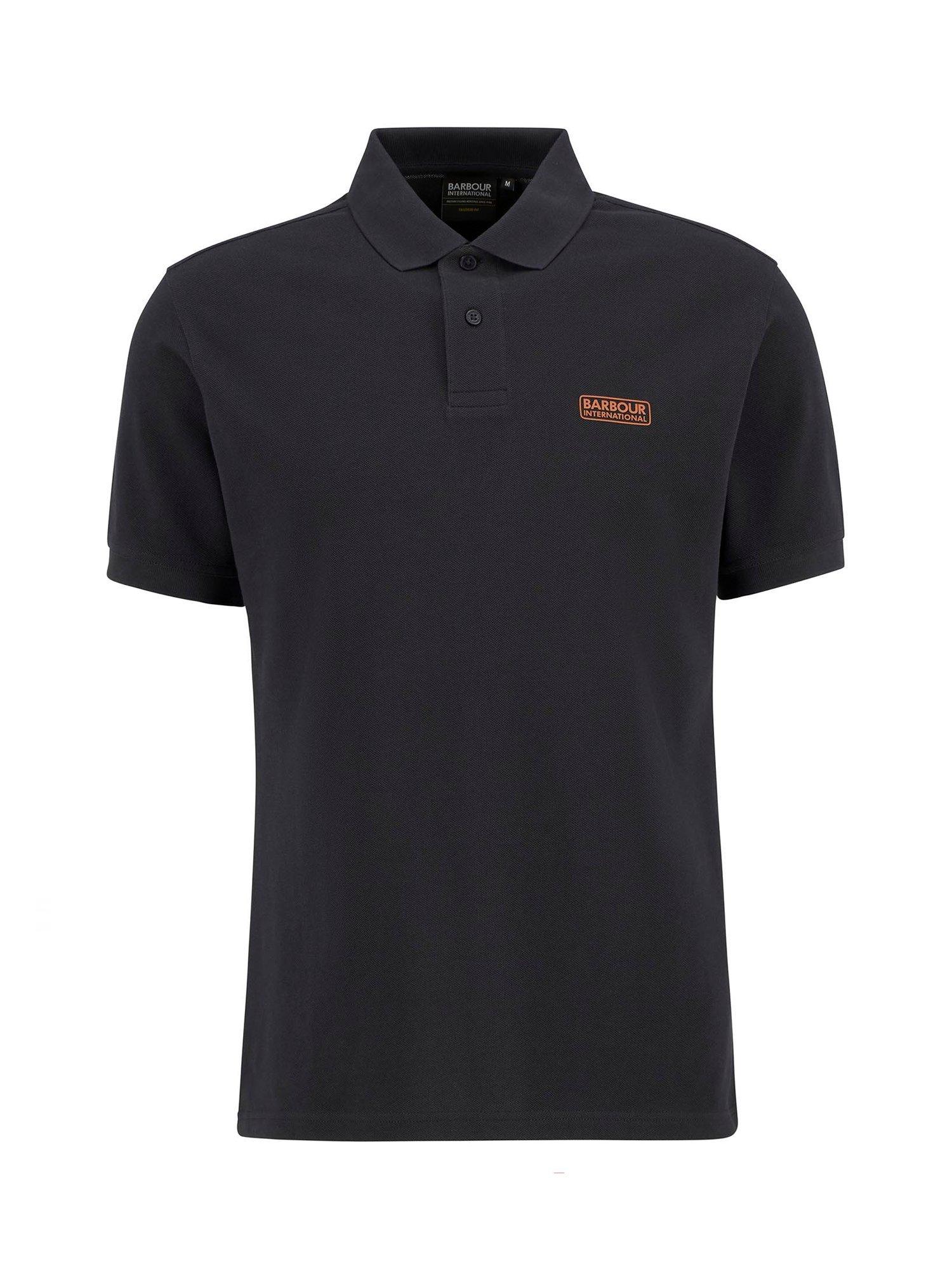 Product image 4 of 6, which shows Barbour International Essential Cotton Polo Shirt, Dark Navy, S