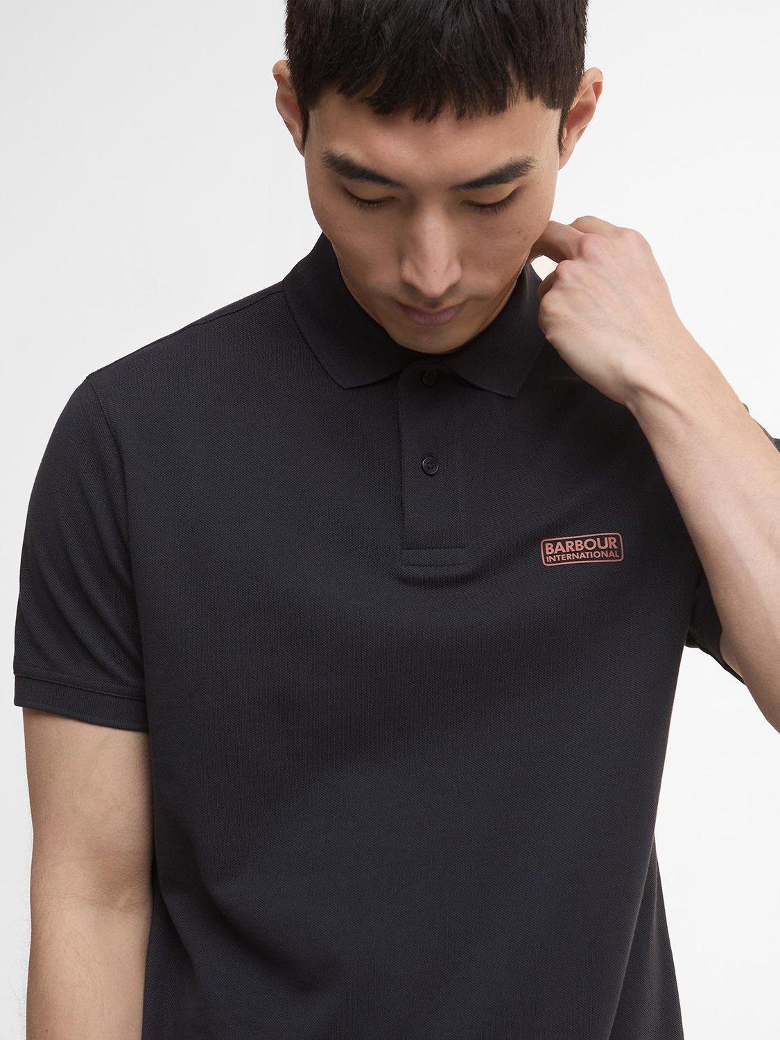 Product image 5 of 6, which shows Barbour International Essential Cotton Polo Shirt, Dark Navy, S