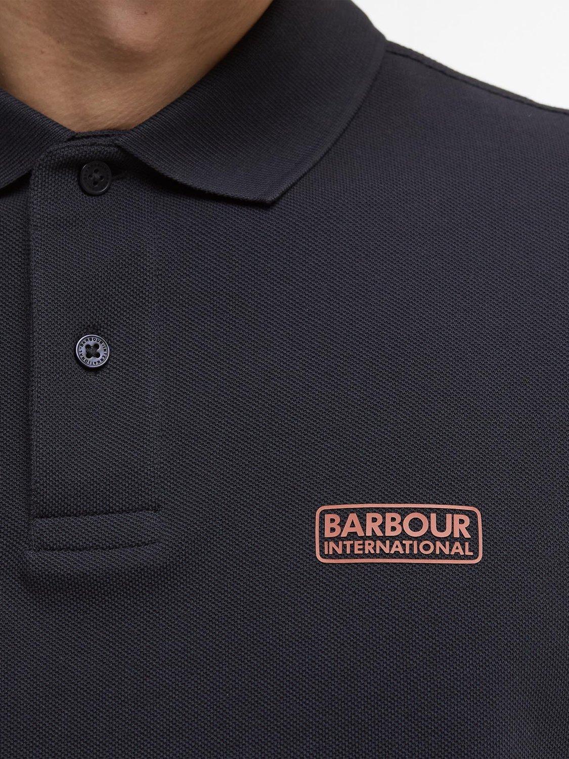 Product image 6 of 6, which shows Barbour International Essential Cotton Polo Shirt, Dark Navy, S