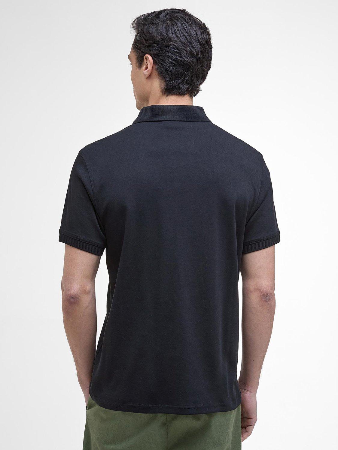 Product image 2 of 6, which shows Barbour International Innes Interlock Polo Shirt, Black, S