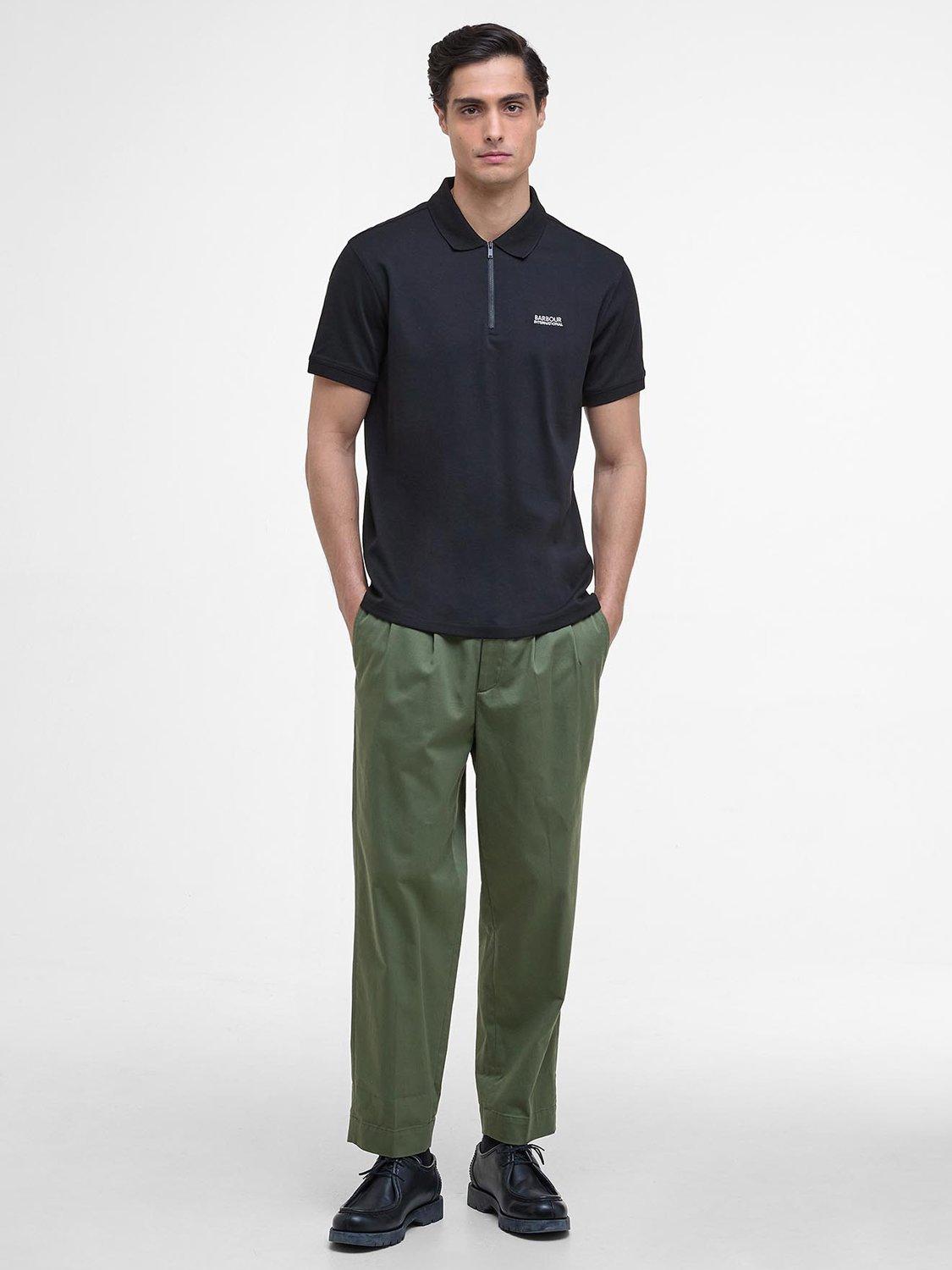 Product image 3 of 6, which shows Barbour International Innes Interlock Polo Shirt, Black, S