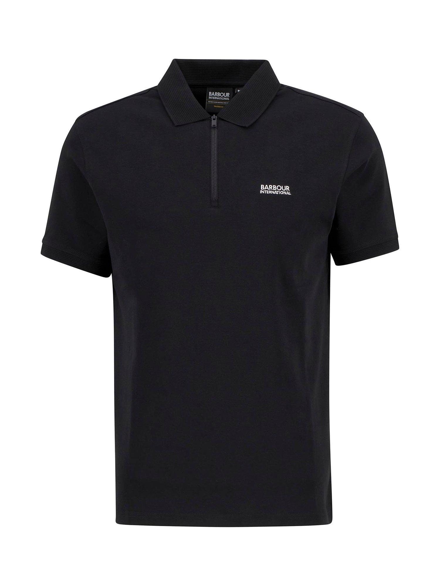 Product image 4 of 6, which shows Barbour International Innes Interlock Polo Shirt, Black, S