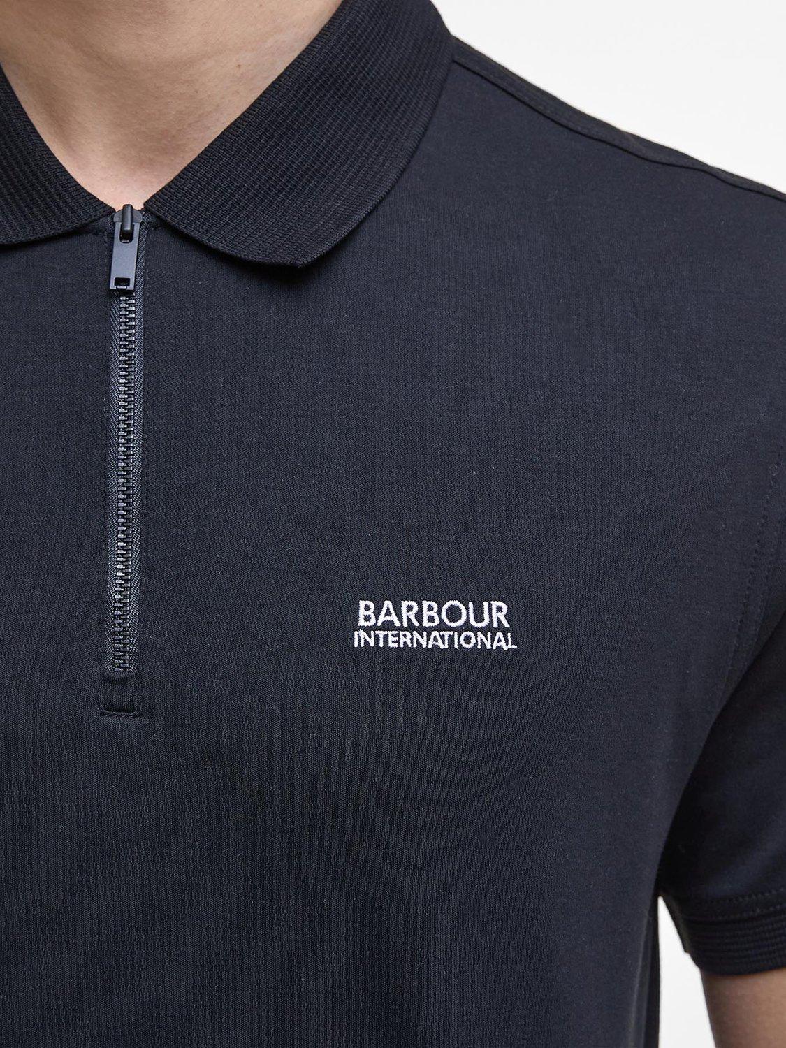 Product image 6 of 6, which shows Barbour International Innes Interlock Polo Shirt, Black, S