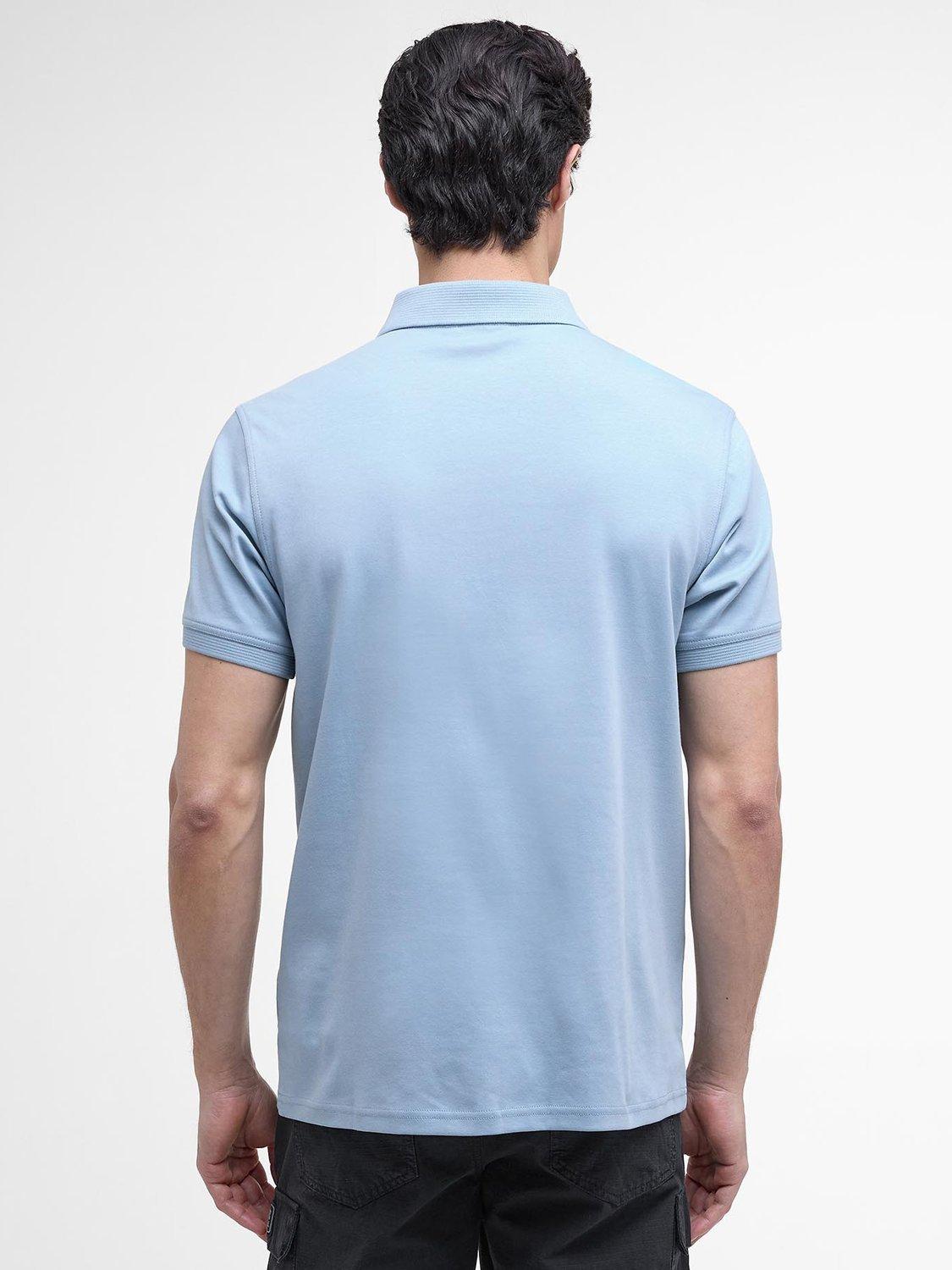 Product image 2 of 6, which shows Barbour International Innes Interlock Polo Shirt, Cool Blue, S