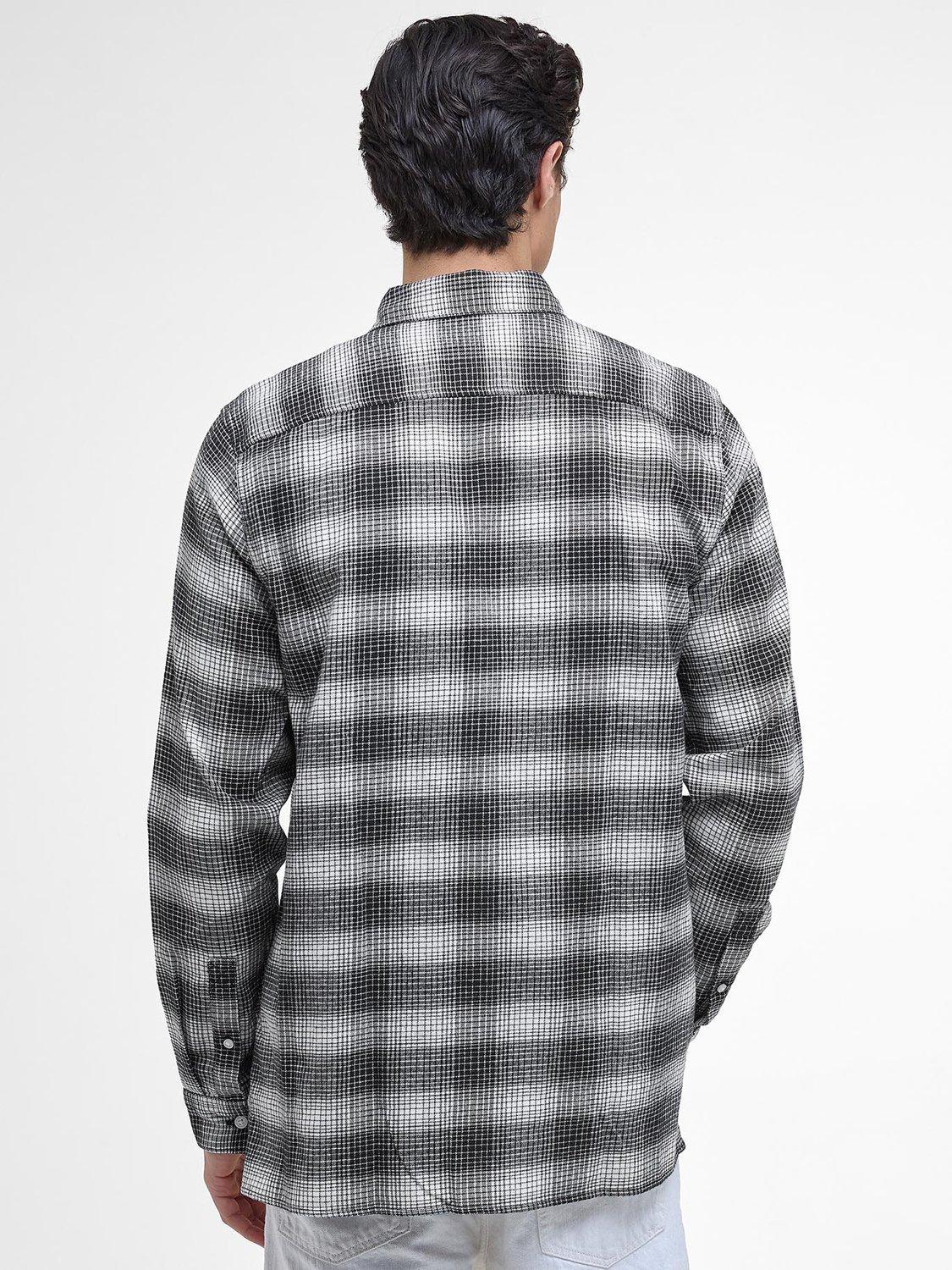 Product image 2 of 6, which shows Barbour International Ashby Check Cotton Shirt, Black, L