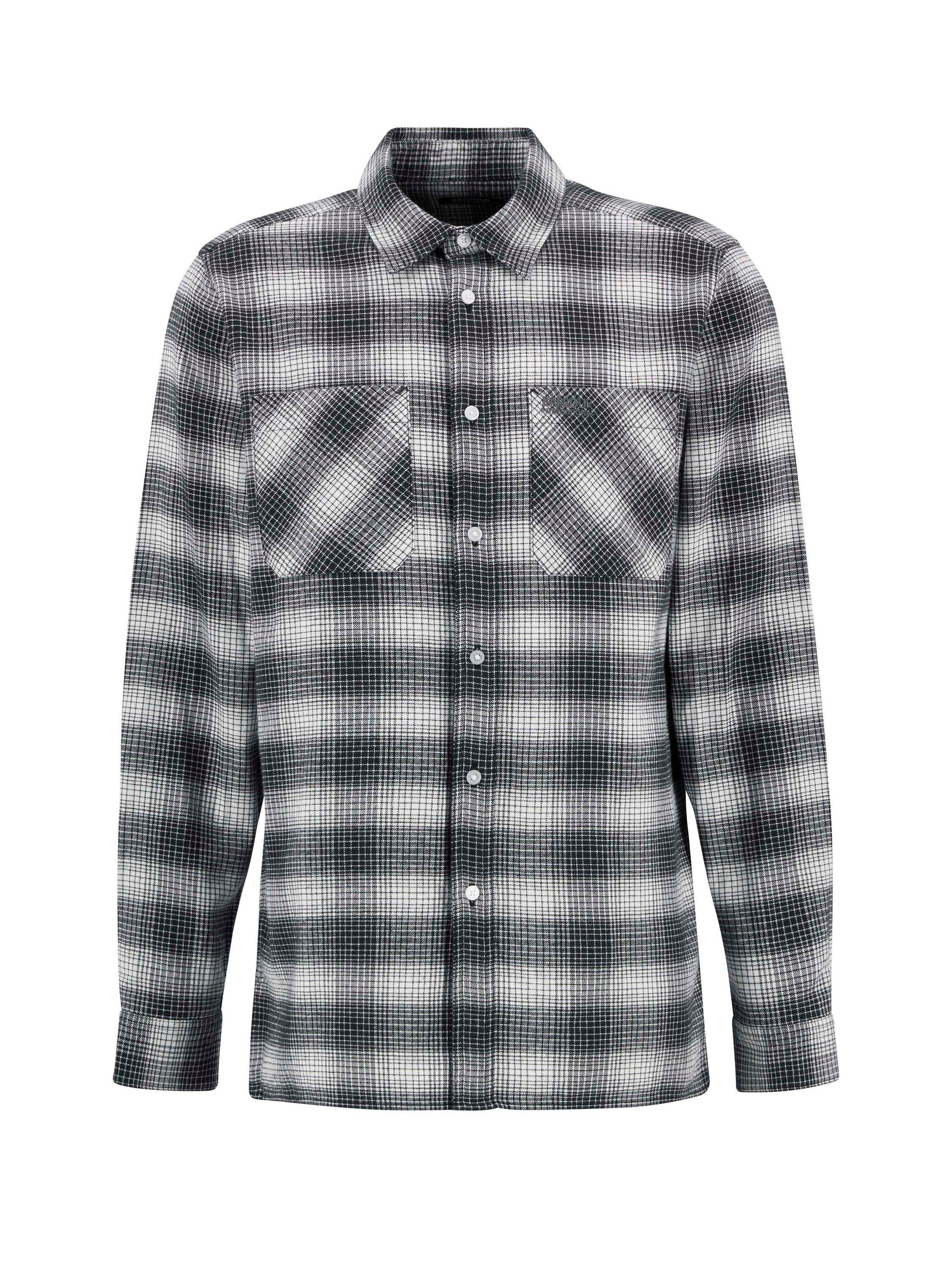 Product image 6 of 6, which shows Barbour International Ashby Check Cotton Shirt, Black, L