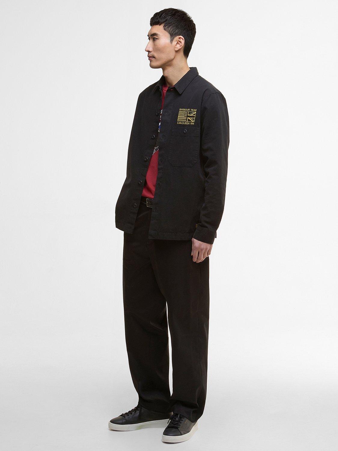 Product image 3 of 6, which shows Barbour International Jacks Overshirt, Black, L