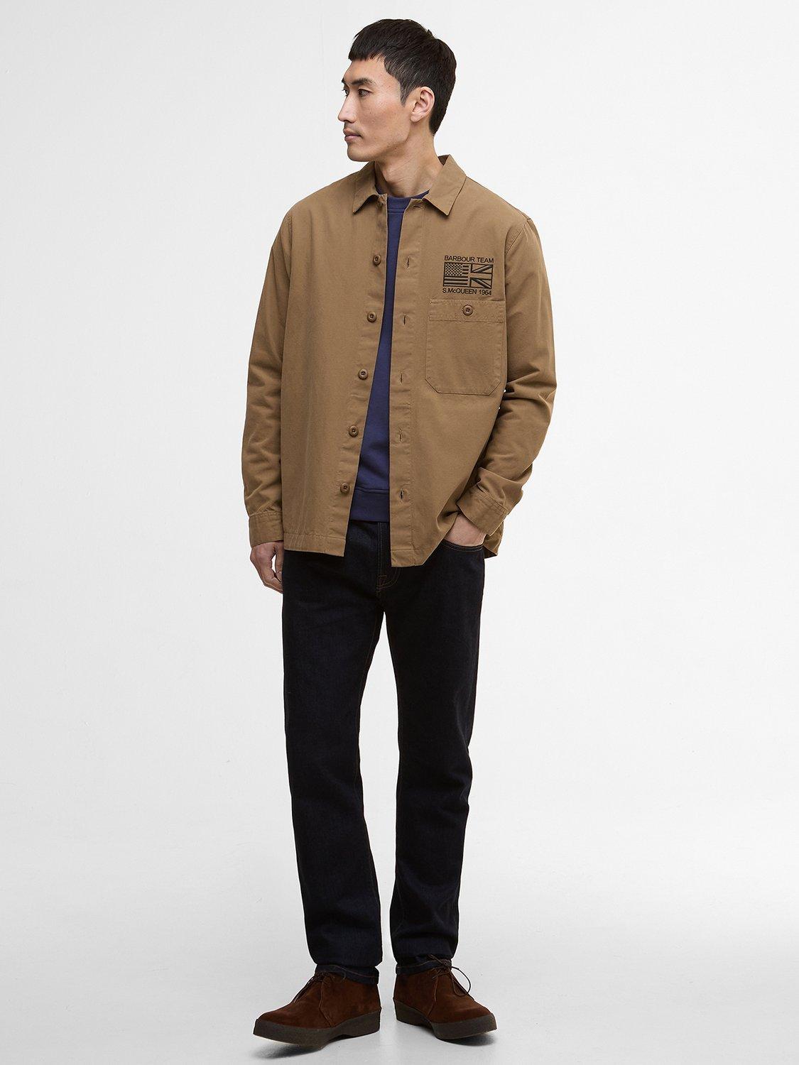 Product image 3 of 7, which shows Barbour International Jacks Overshirt, Sandstone, S