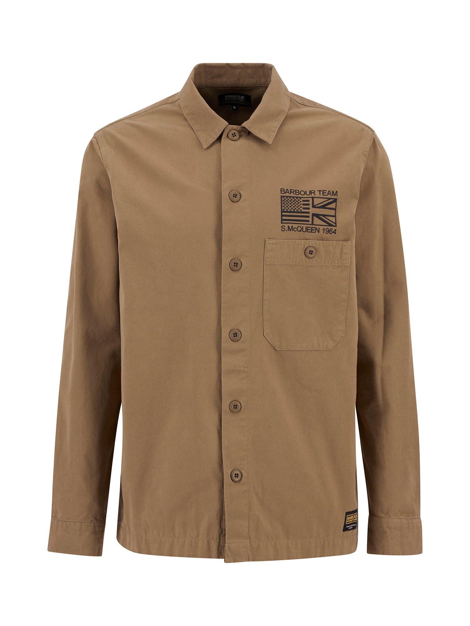 Product image 4 of 7, which shows Barbour International Jacks Overshirt, Sandstone, S