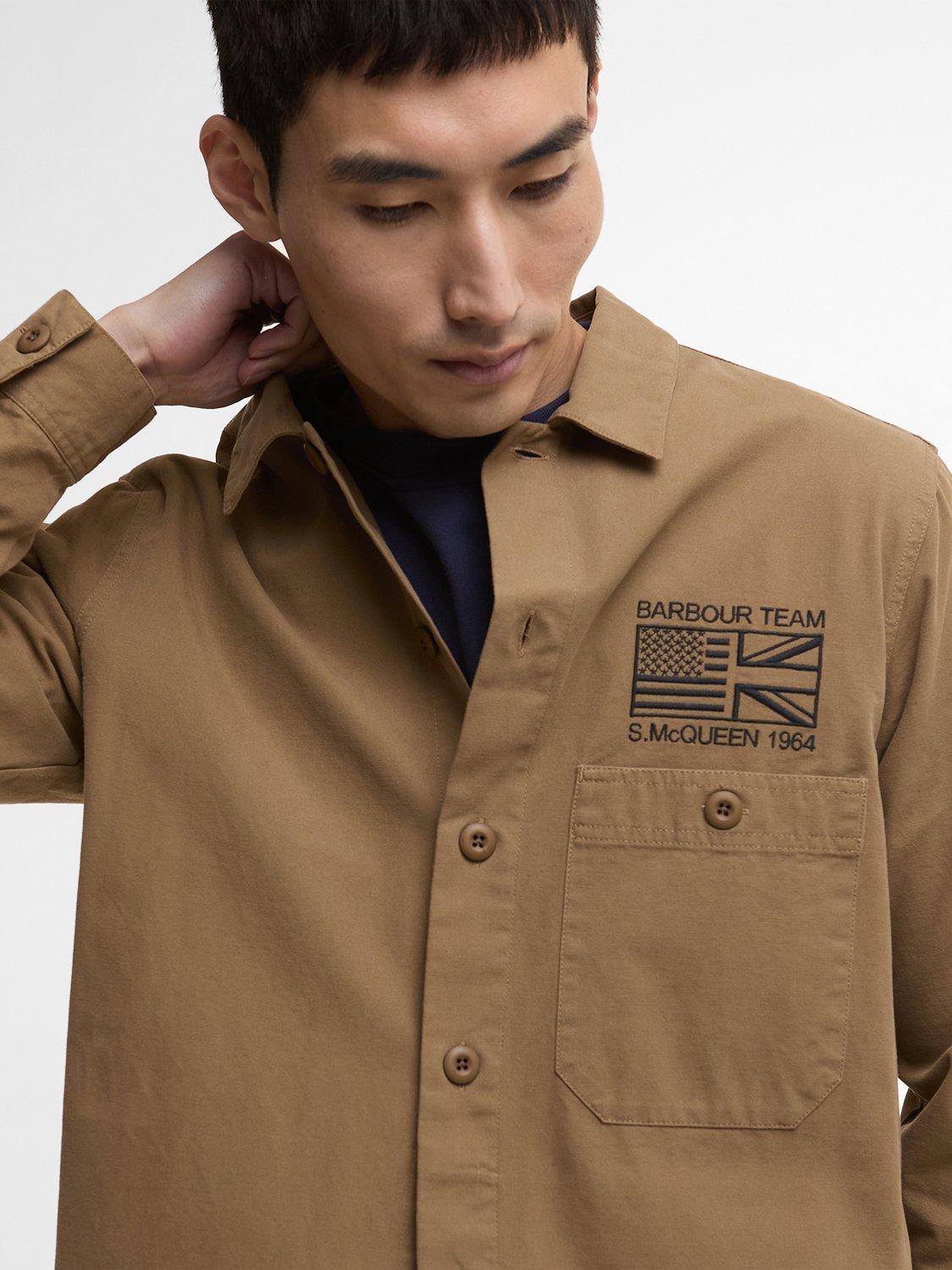 Product image 5 of 7, which shows Barbour International Jacks Overshirt, Sandstone, S