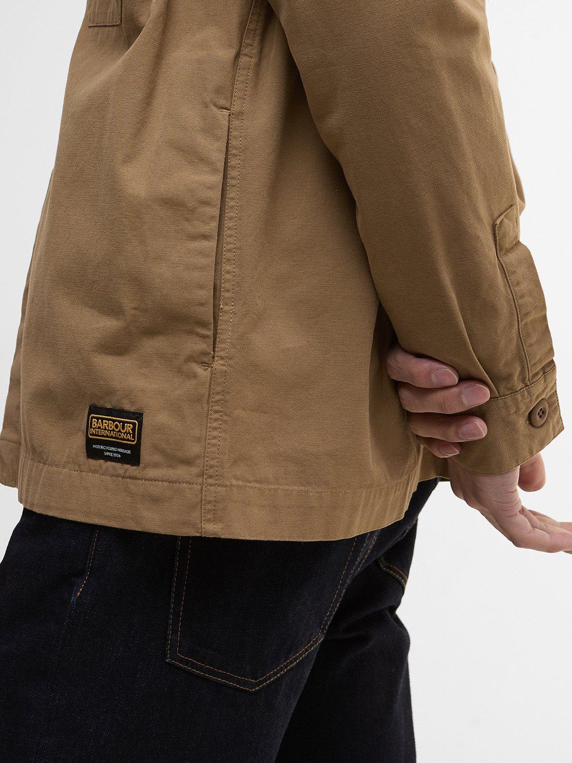 Product image 6 of 7, which shows Barbour International Jacks Overshirt, Sandstone, S