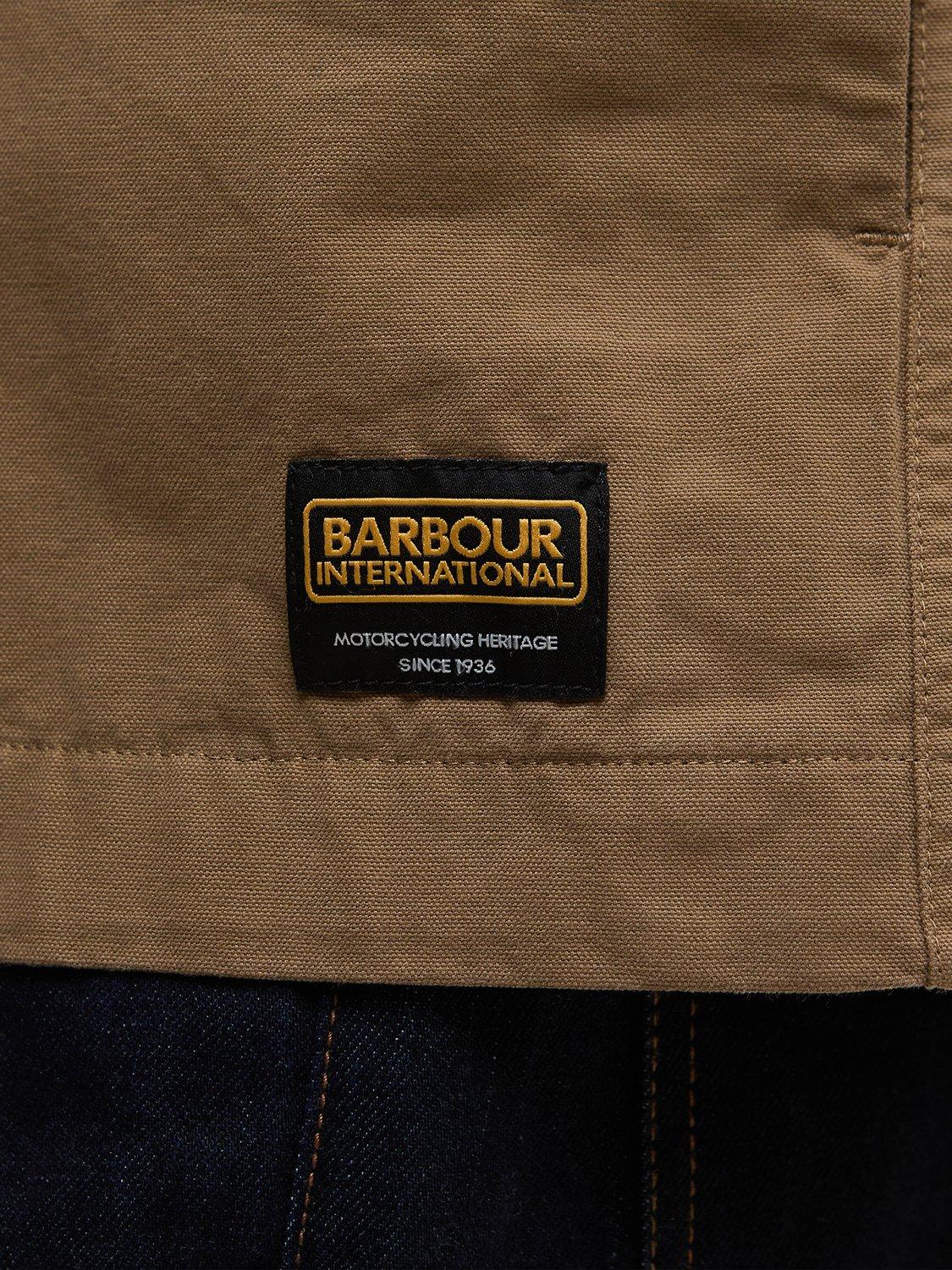 Product image 7 of 7, which shows Barbour International Jacks Overshirt, Sandstone, S