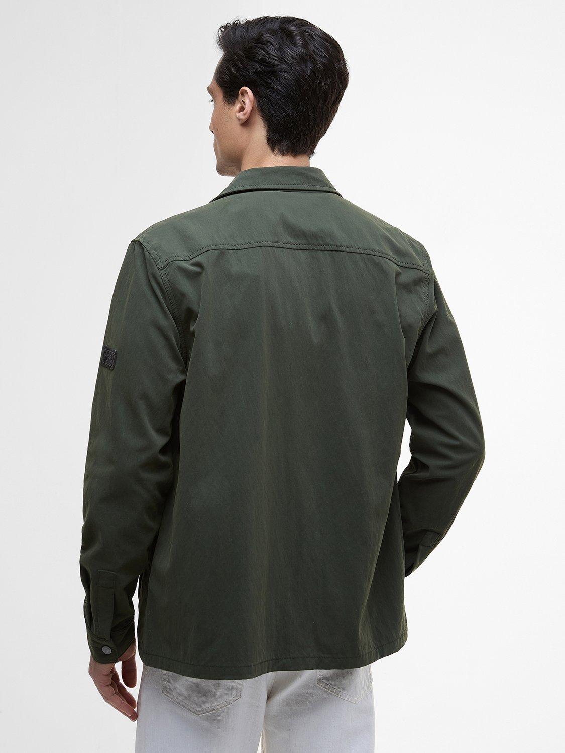 Product image 2 of 7, which shows Barbour International Maze Overshirt, Sage, S