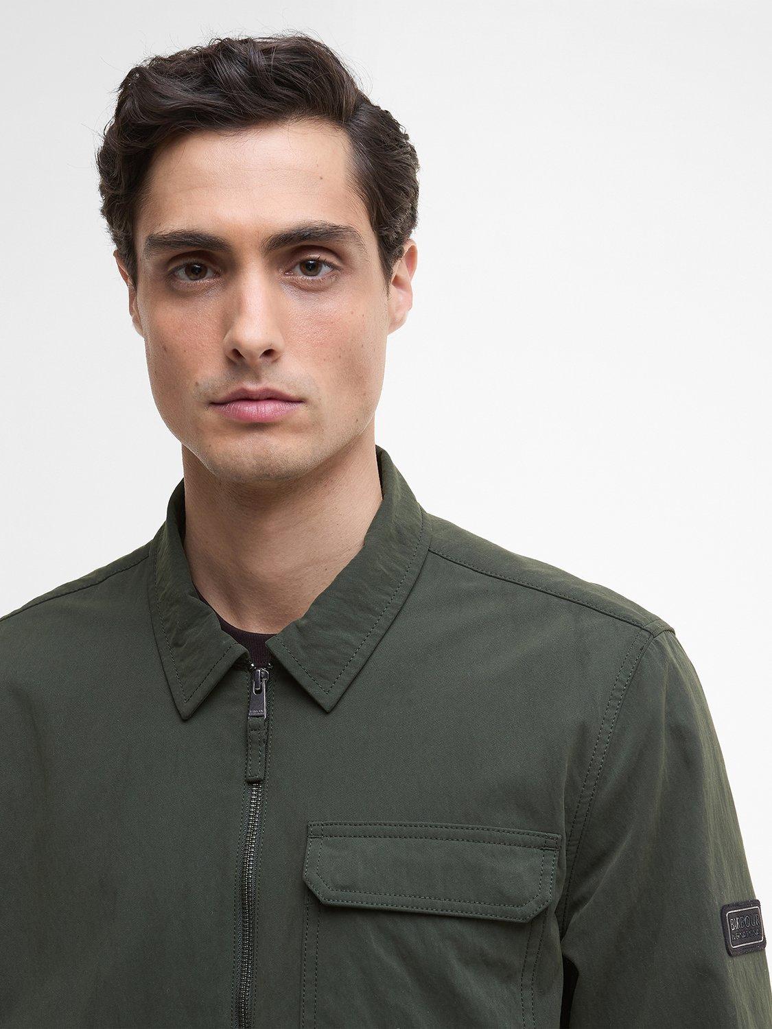Product image 5 of 7, which shows Barbour International Maze Overshirt, Sage, S
