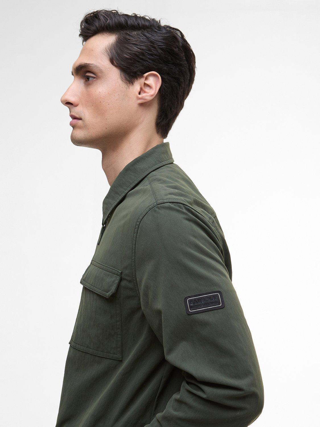 Product image 6 of 7, which shows Barbour International Maze Overshirt, Sage, S