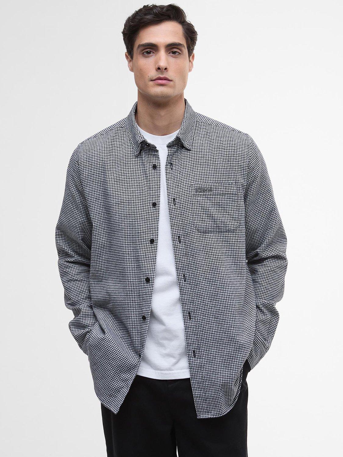 Product image 1 of 5, which shows Barbour International Watson Check Cotton Shirt, Black, L