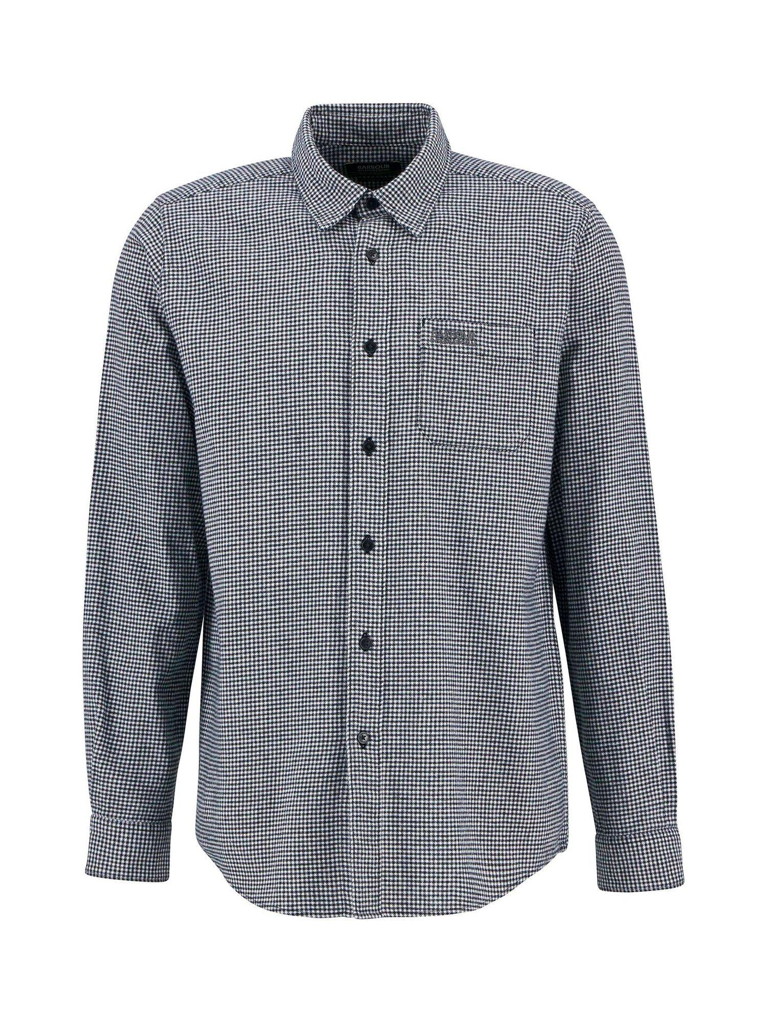 Product image 5 of 5, which shows Barbour International Watson Check Cotton Shirt, Black, L