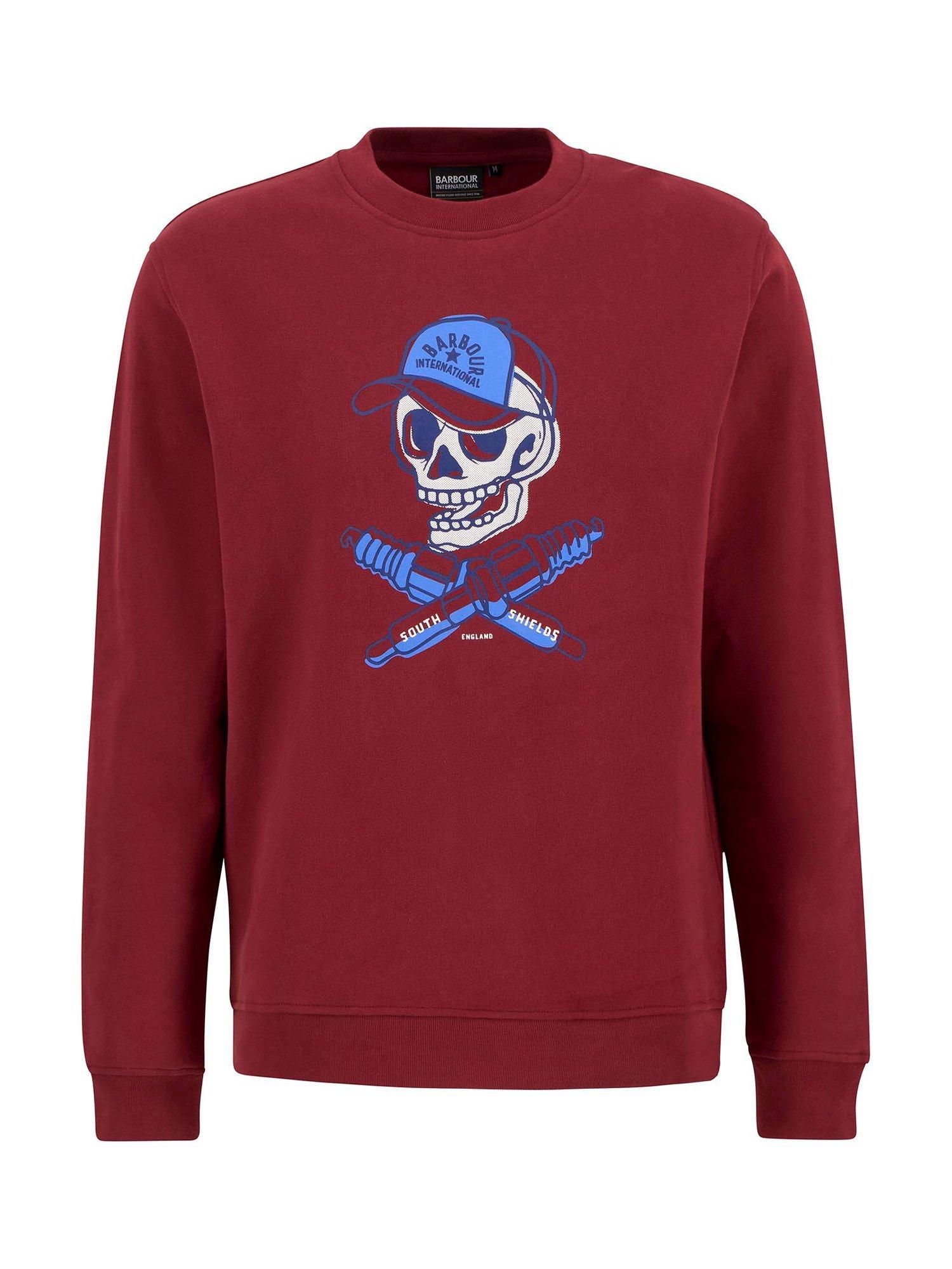 Product image 4 of 5, which shows Barbour International Morgan Cotton Sweatshirt, Wine, L