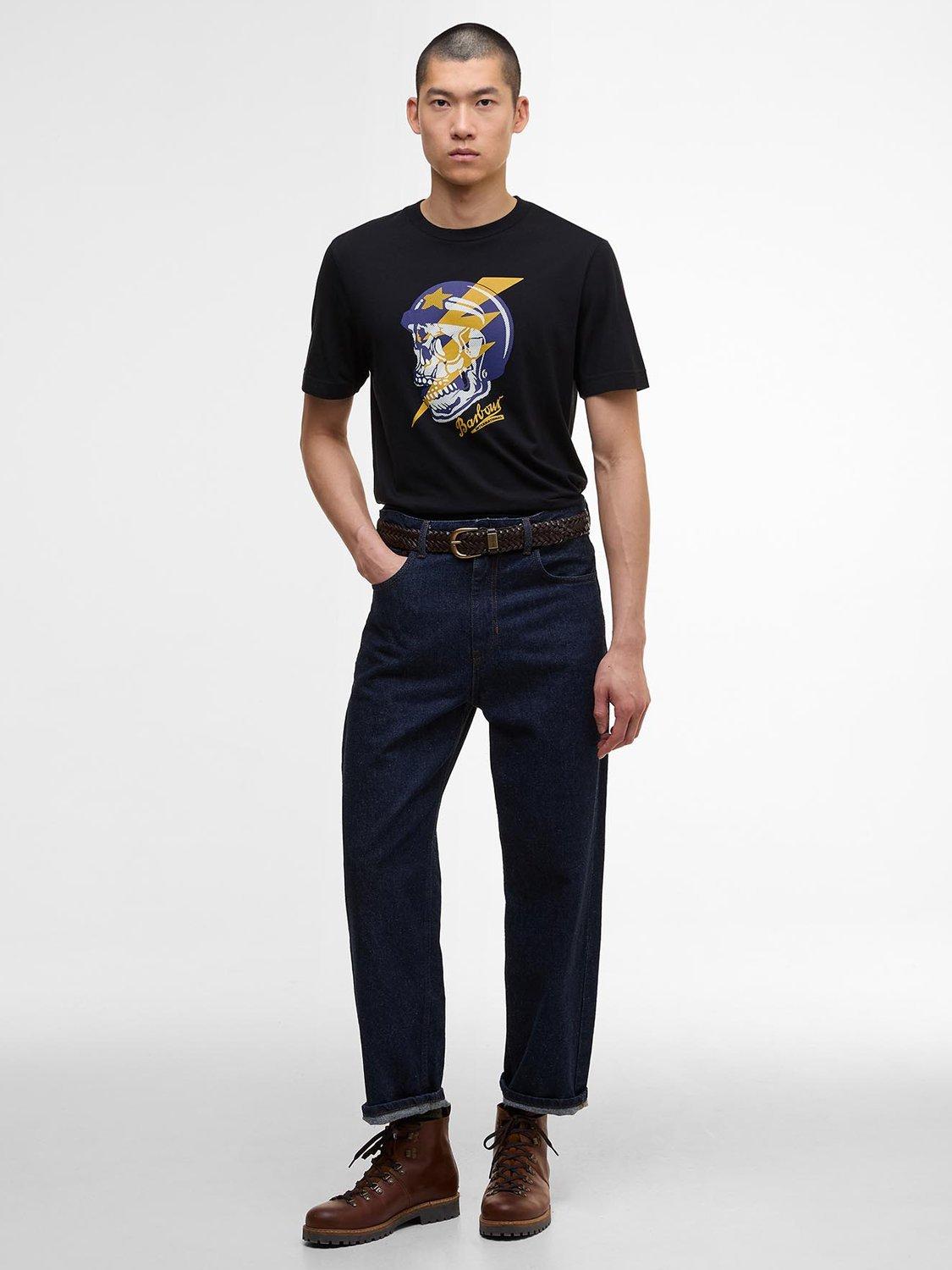 Product image 3 of 5, which shows Barbour International Flash Graphic T-Shirt, Black, XXXL