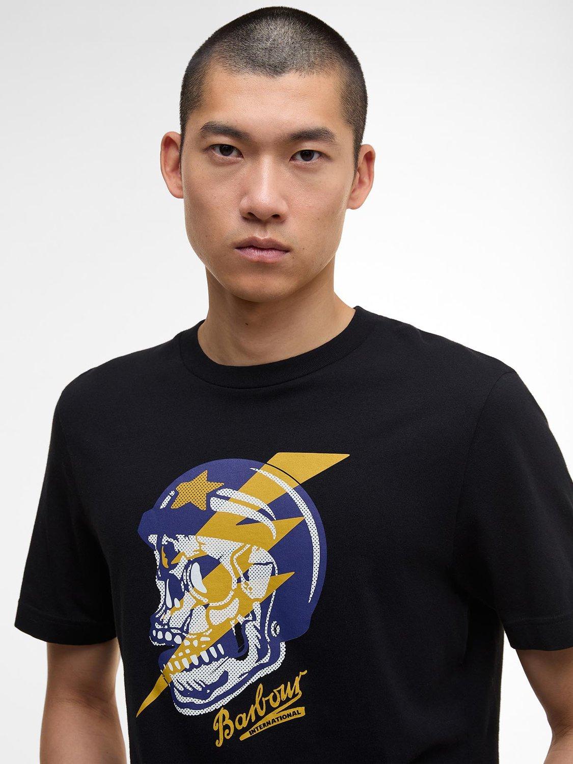 Product image 5 of 5, which shows Barbour International Flash Graphic T-Shirt, Black, XXXL