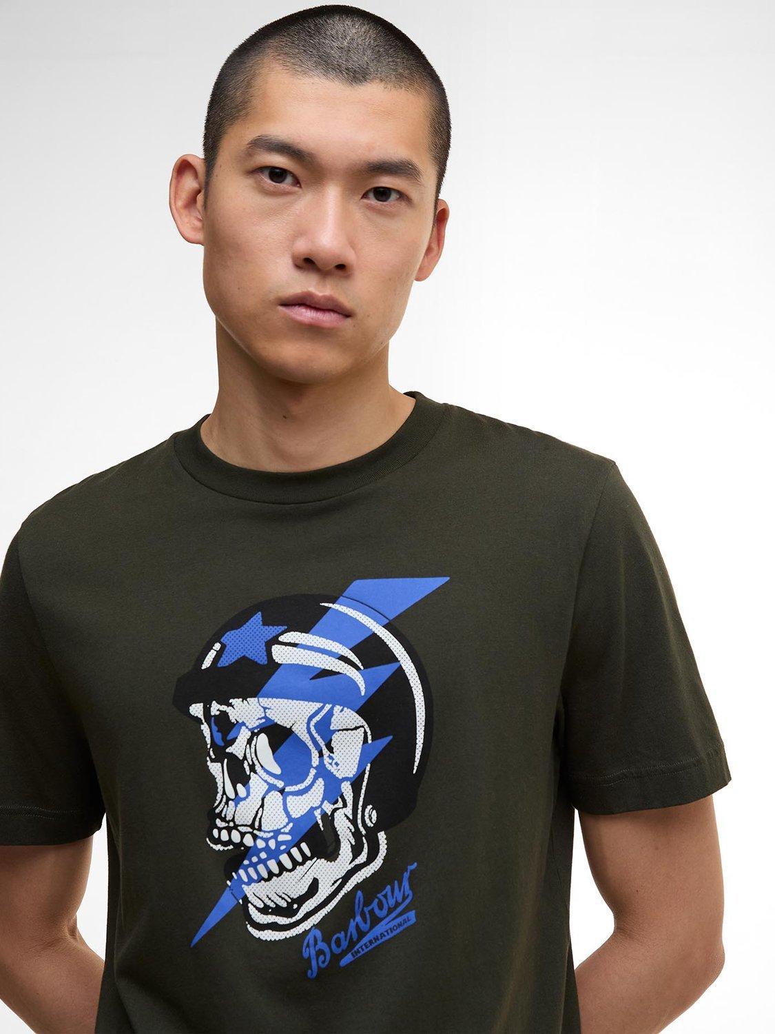 Product image 5 of 5, which shows Barbour International Flash Graphic T-Shirt, Sage, S