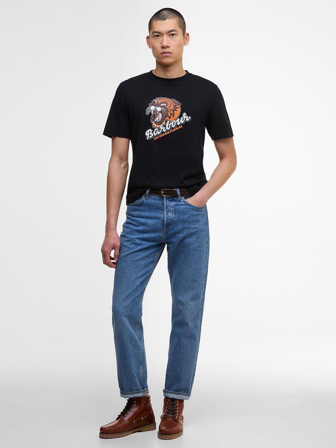 Product image 3 of 5, which shows Barbour International Irwin Graphic T-Shirt, Black, XXXL