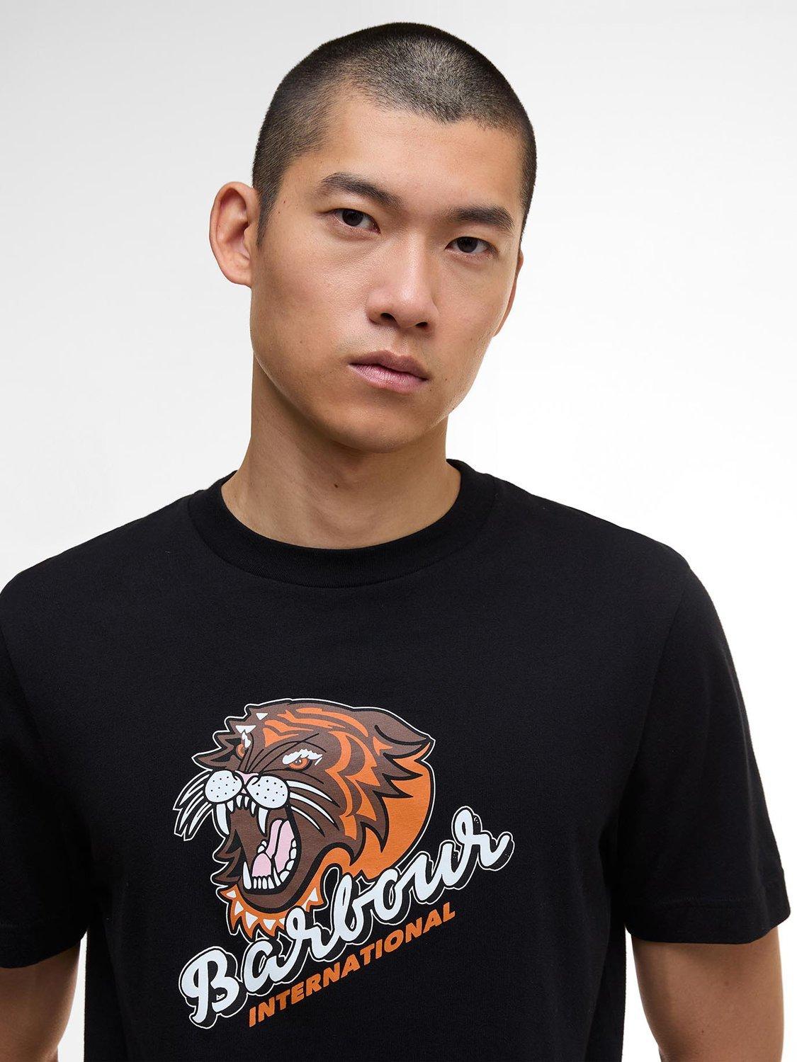 Product image 5 of 5, which shows Barbour International Irwin Graphic T-Shirt, Black, XXXL