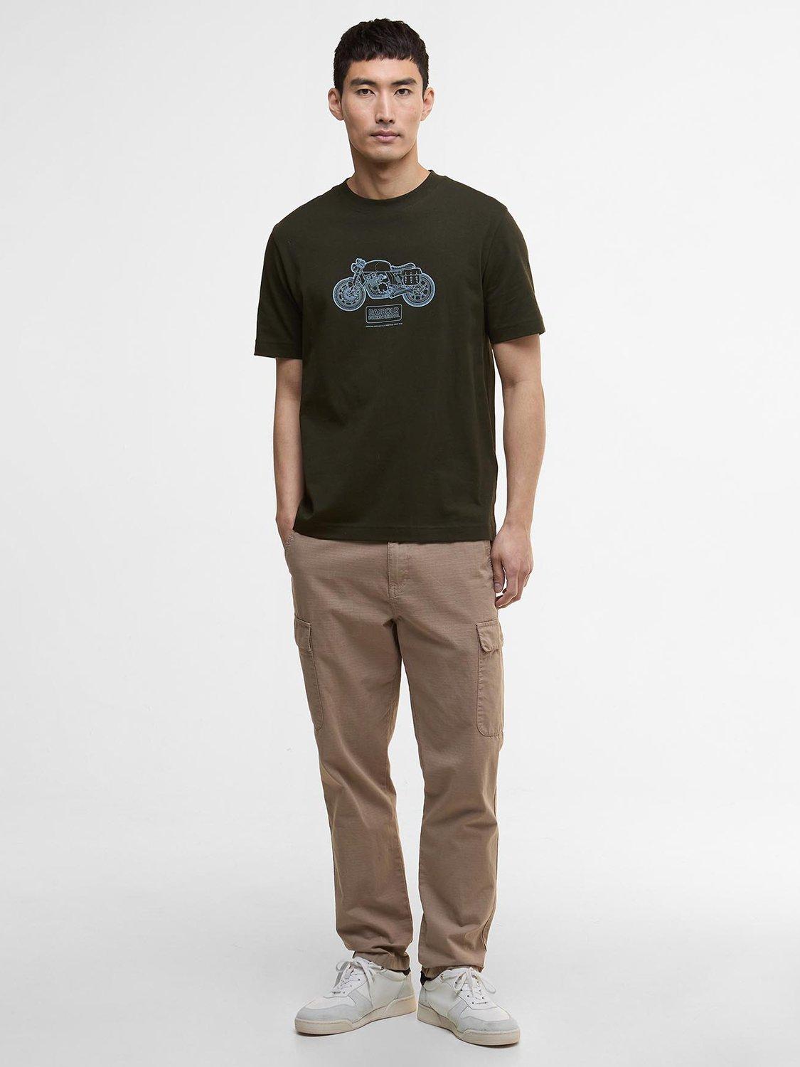 Barbour International Morris Motorbike Cotton T-Shirt, Sage