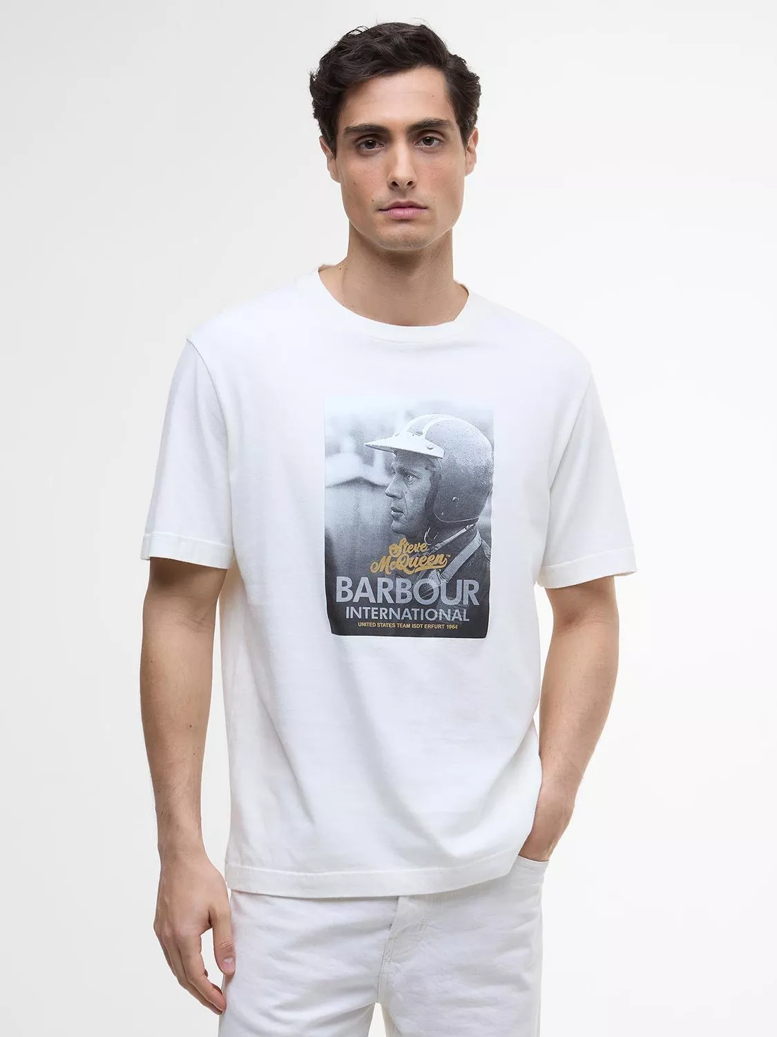 Barbour International Port Graphic T-Shirt, Whisper White