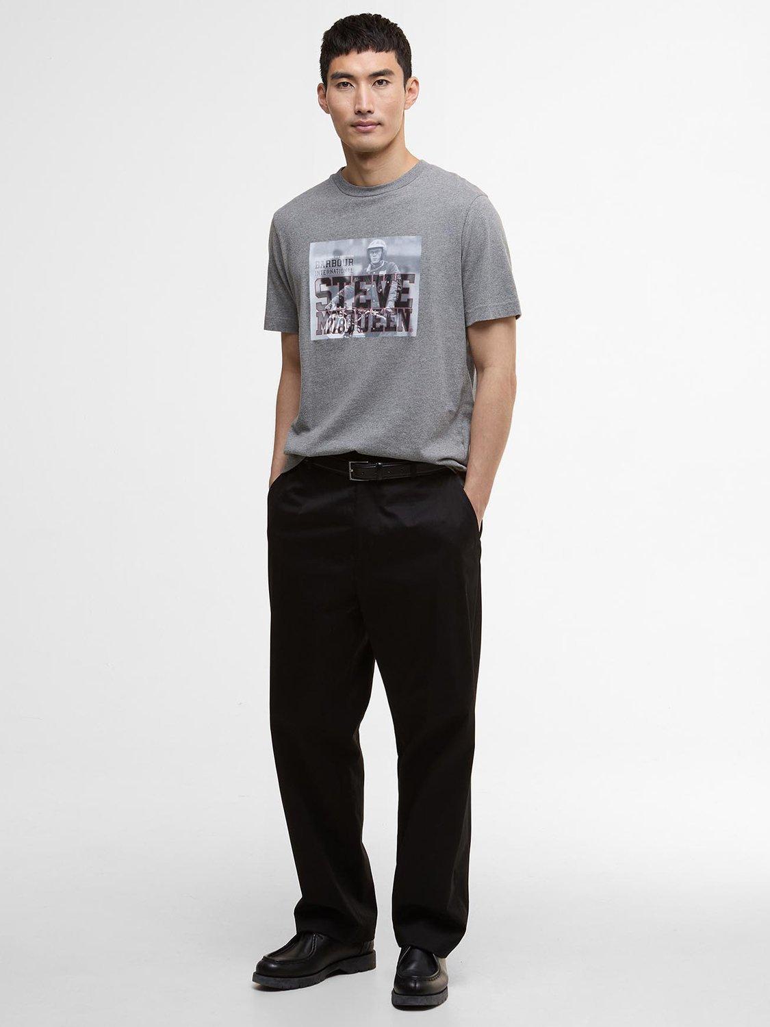 Product image 4 of 5, which shows Barbour International Scape Graphic T-Shirt, Anthracite Marl, L