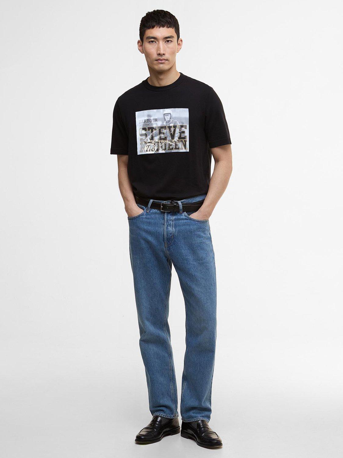 Product image 4 of 5, which shows Barbour International Scape Graphic T-Shirt, Black, M