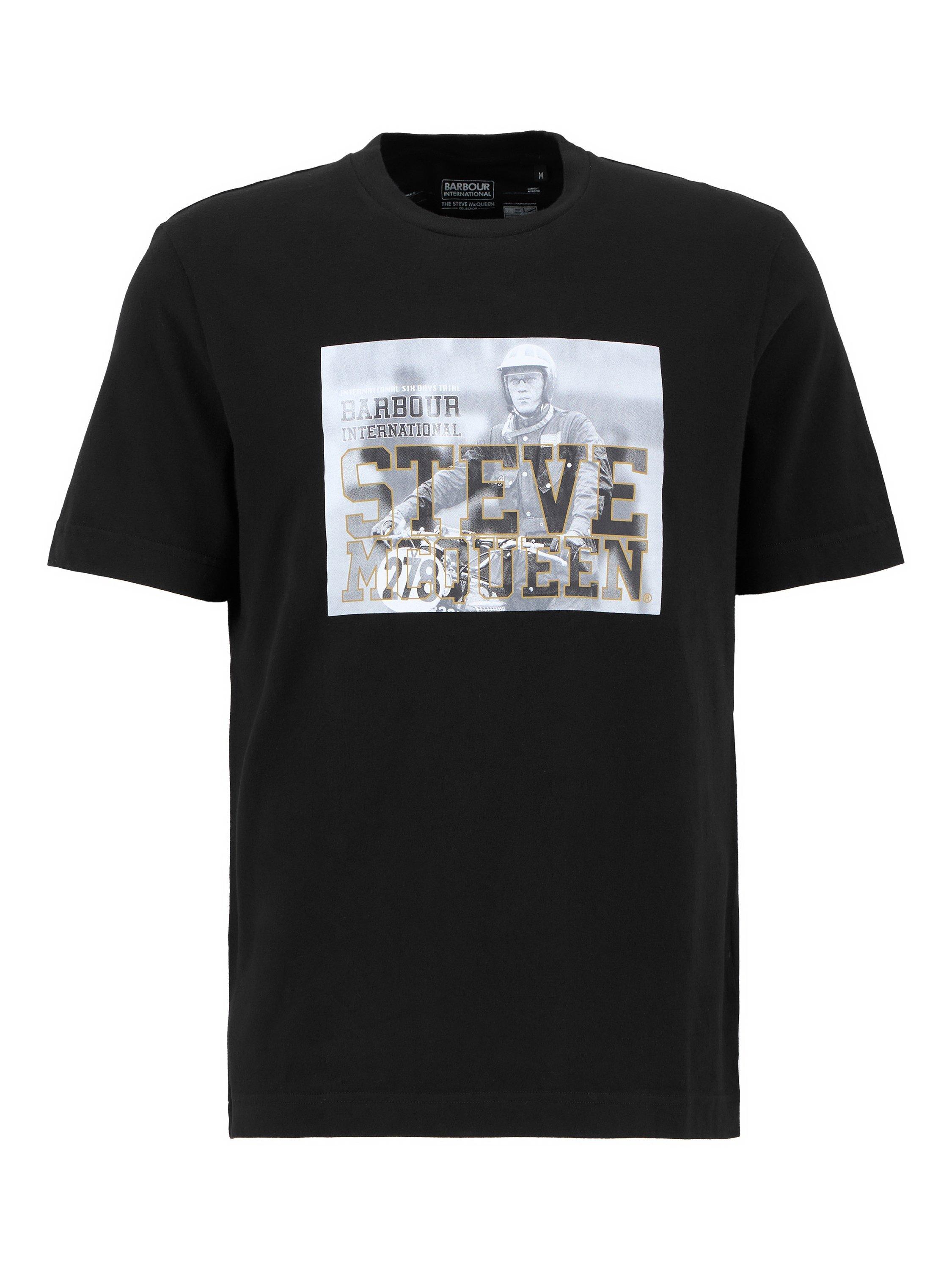 Product image 5 of 5, which shows Barbour International Scape Graphic T-Shirt, Black, M