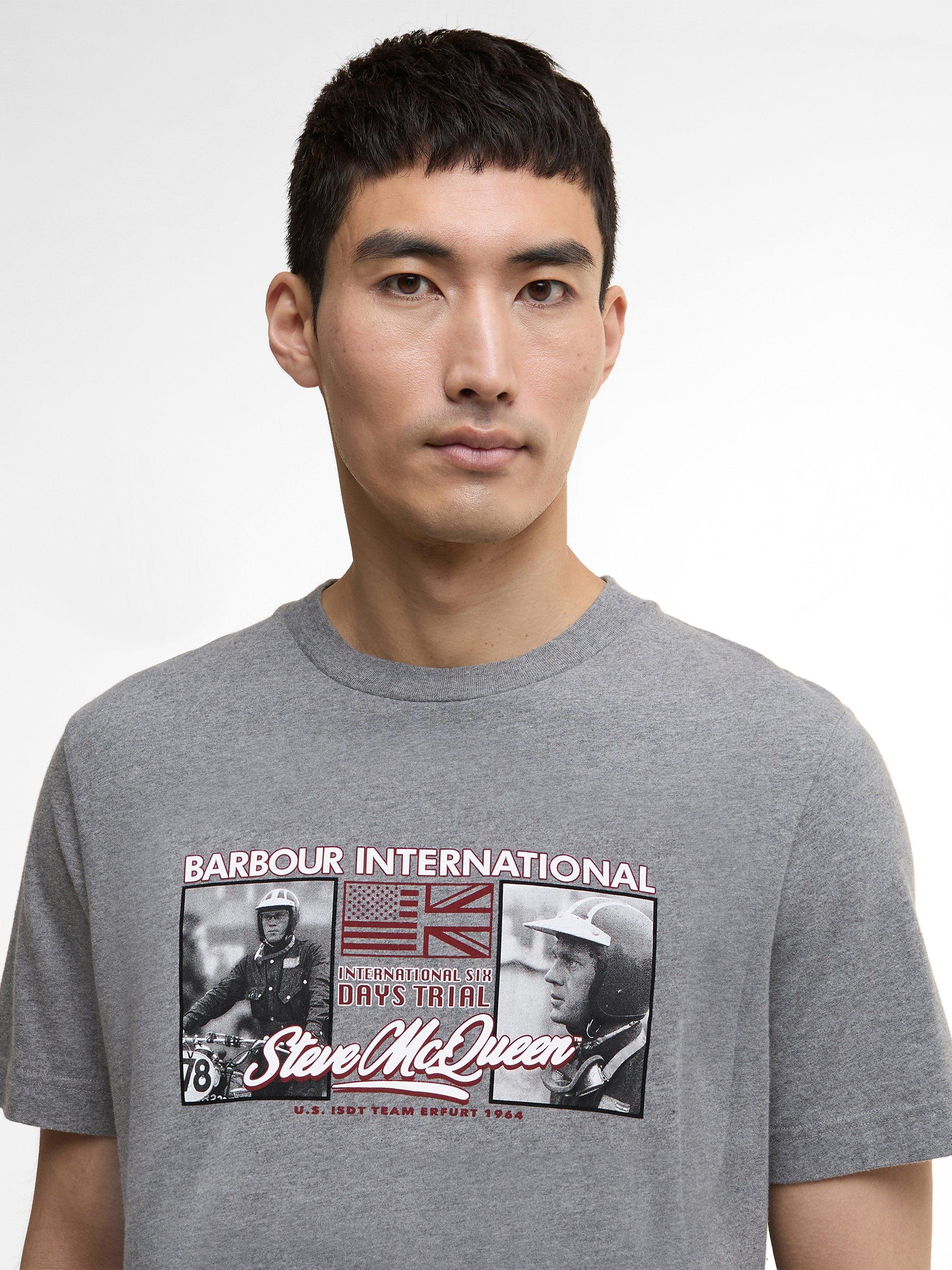 Product image 3 of 5, which shows Barbour International Multon Graphic T-Shirt, Anthracite Marl, L