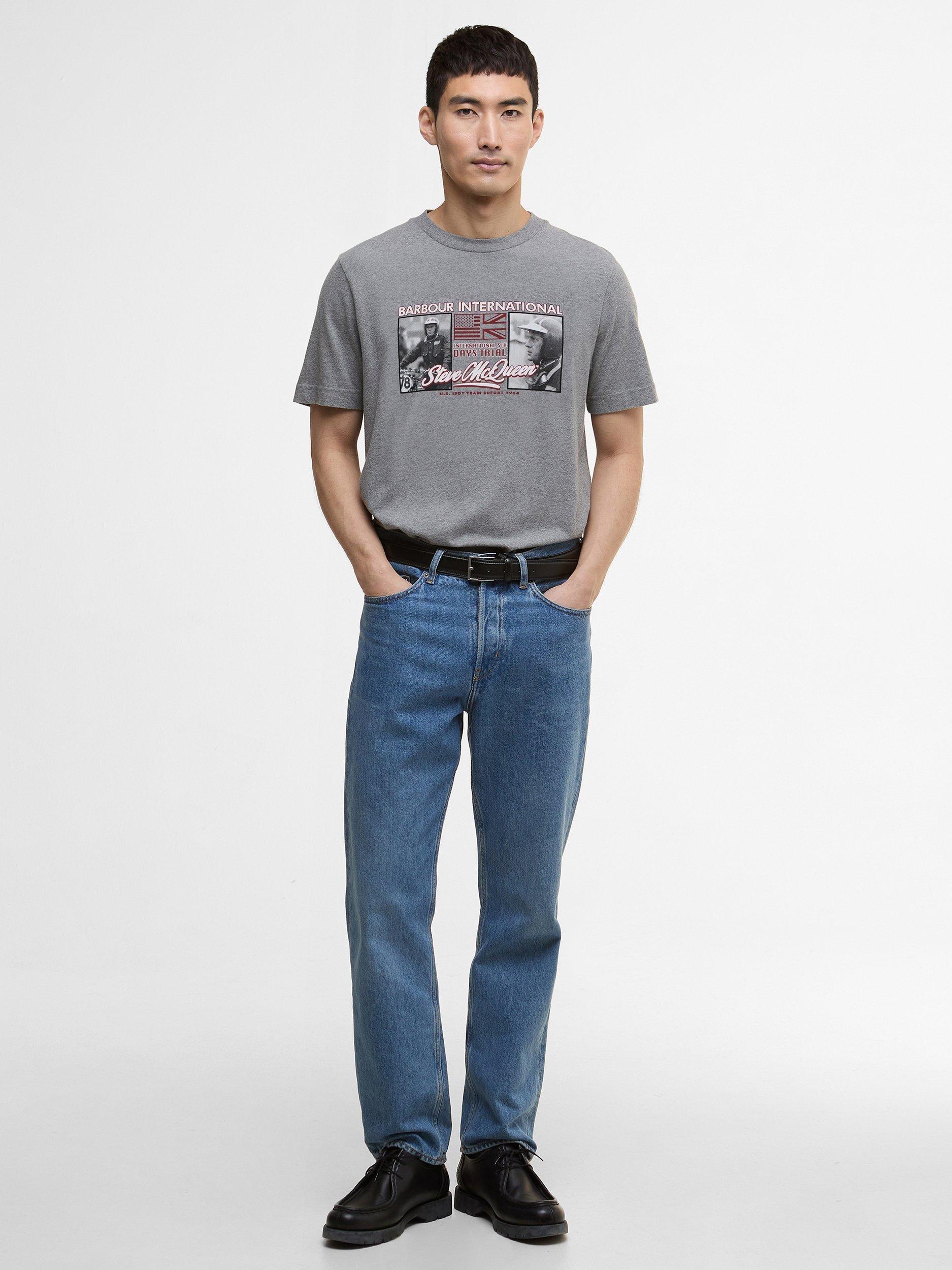 Product image 4 of 5, which shows Barbour International Multon Graphic T-Shirt, Anthracite Marl, L