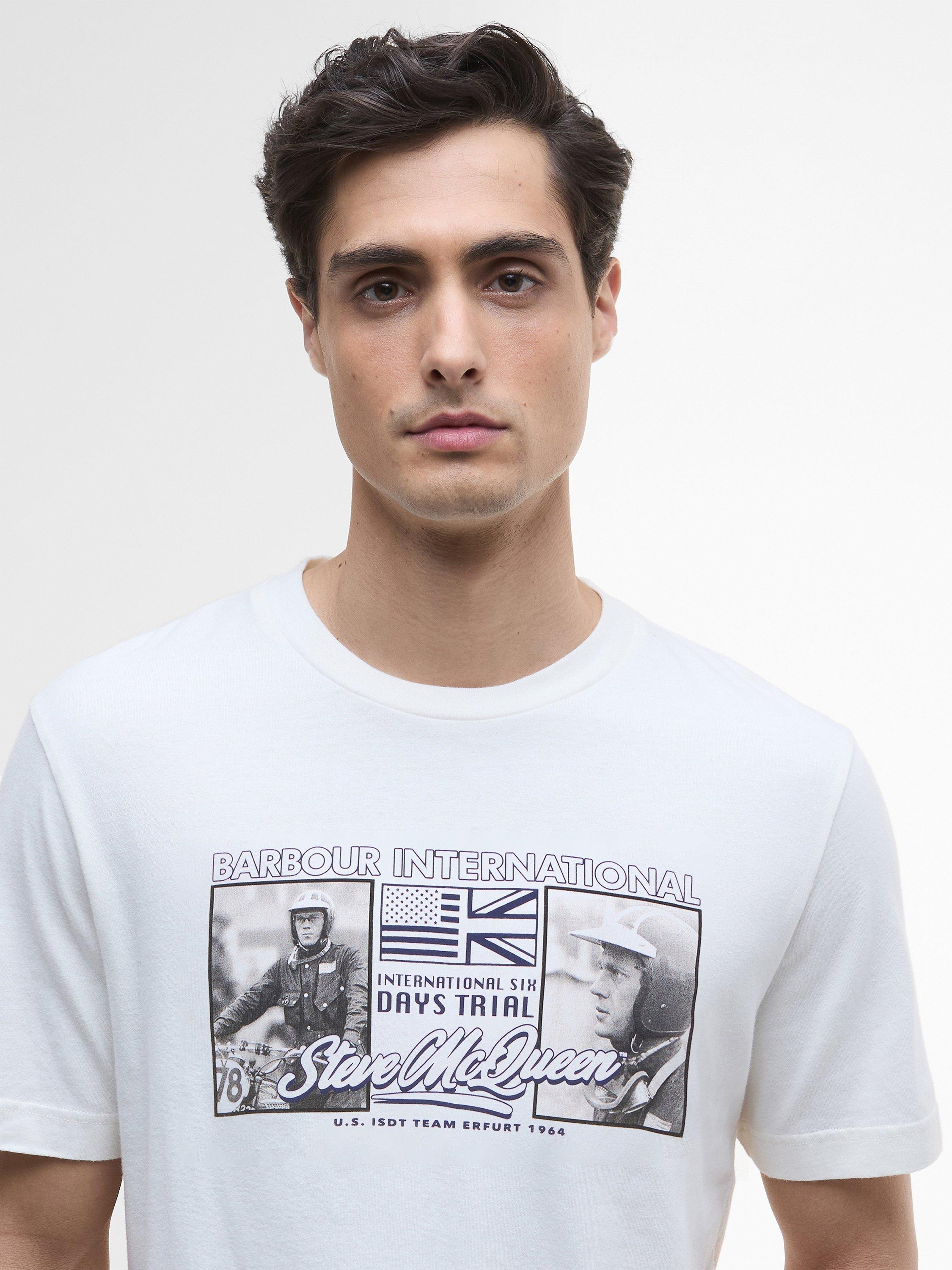Product image 3 of 5, which shows Barbour International Multon Graphic T-Shirt, Whisper White, XXXL