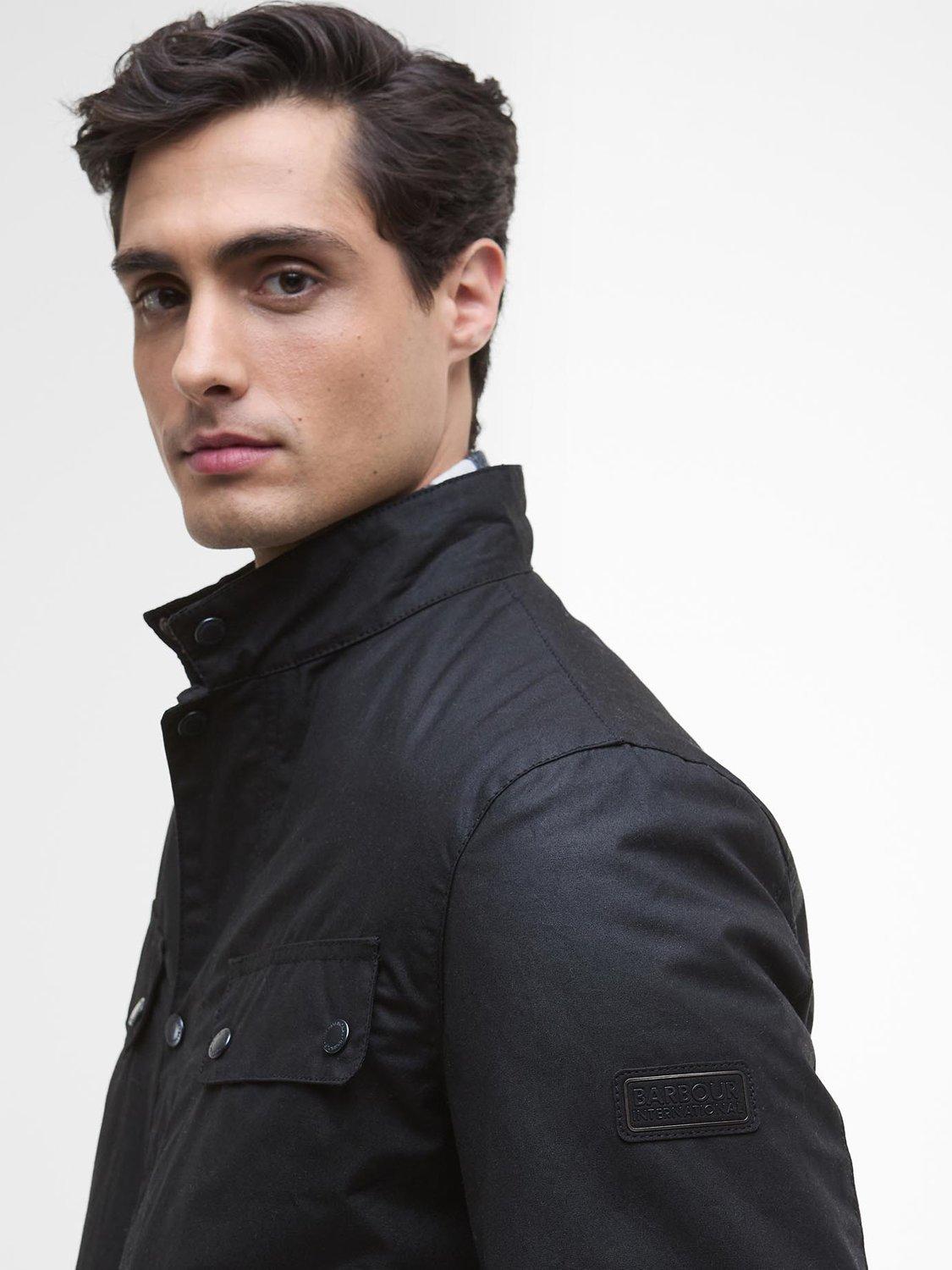 Product image 4 of 6, which shows Barbour International Dukeley Wax Jacket, Black, L