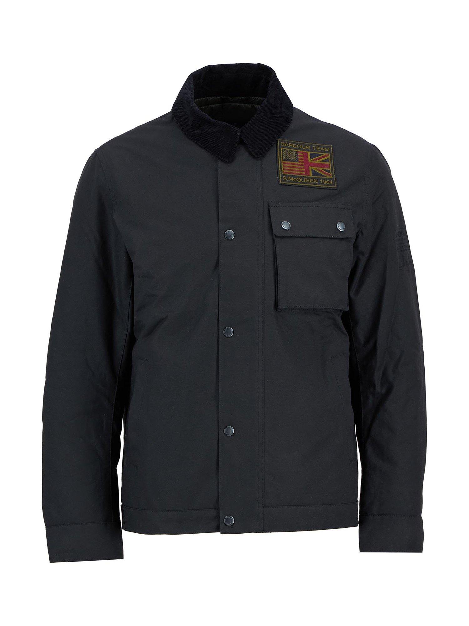 Product image 7 of 7, which shows Barbour International Workers Wax Cotton Jacket, Black, M
