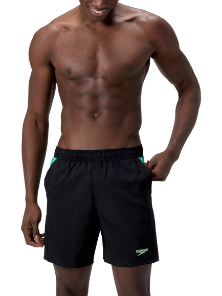 Speedo Xpress Lite Hyperboom Print Water Shorts, Black/Green, Black/ Green